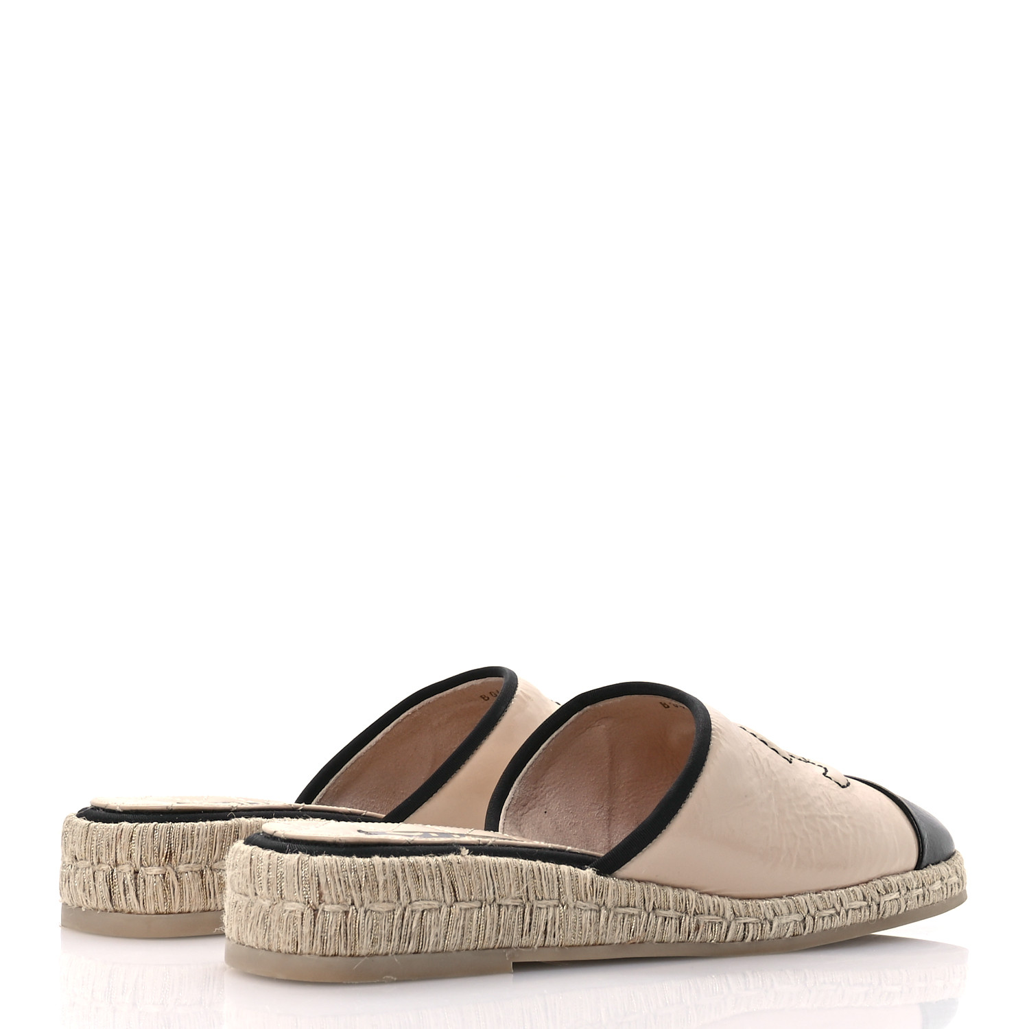 [CHANEL]★Crochet Mule Sandals CHANEL Crochet Striped Enamel Camellia Mules Sandals 36.5