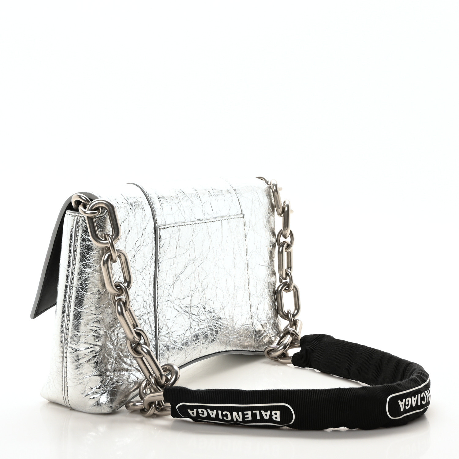 セール!!BALENCIAGA★680748 BALENCIAGA Metallic Calfskin Downtown Chain Shoulder Bag XS