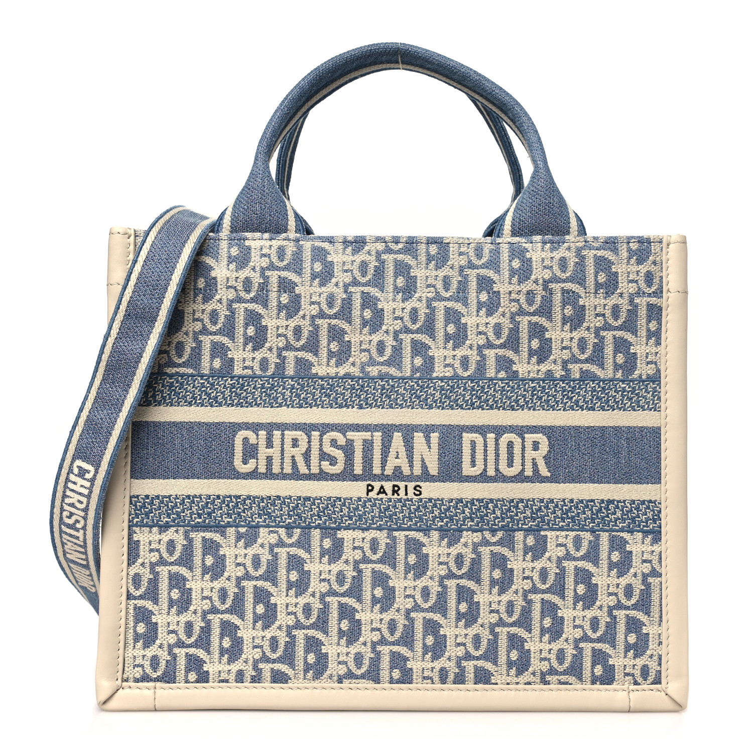 Dior★Dior Book Tote トート バッグ ミディアム blue Dior Blue/White Embroidered Canvas Medium Toile de Jouy Book