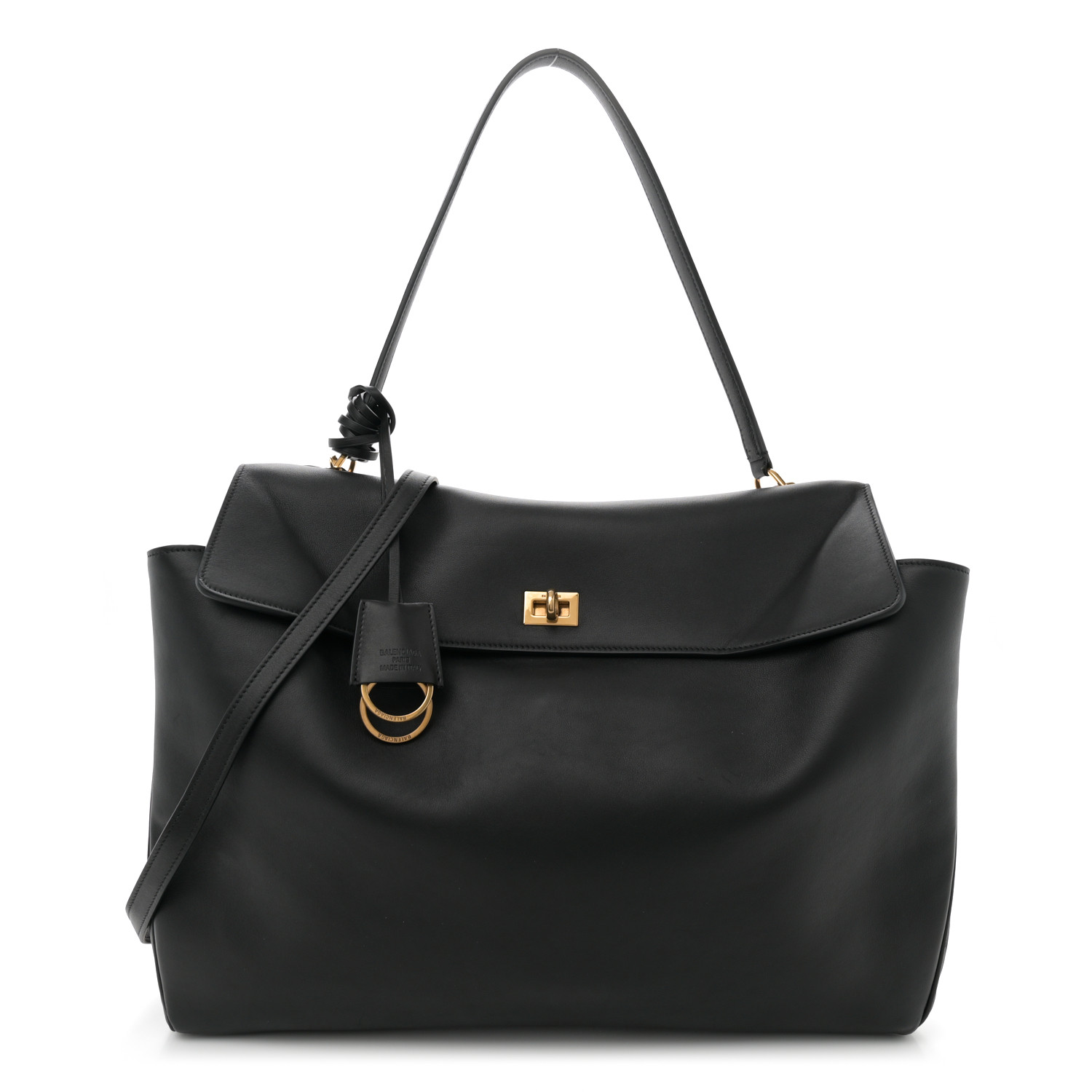 ハンドバッグ Balenciaga Smooth Black Calfskin Large Rodeo Bag Women's Rodeo Handbag Large in Black | Balenciaga US