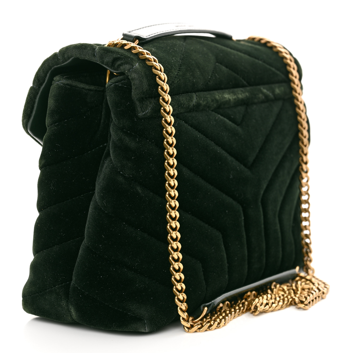 ルージュ様 SAINT LAURENT Velvet Y Quilted Monogram Small Loulou Chain