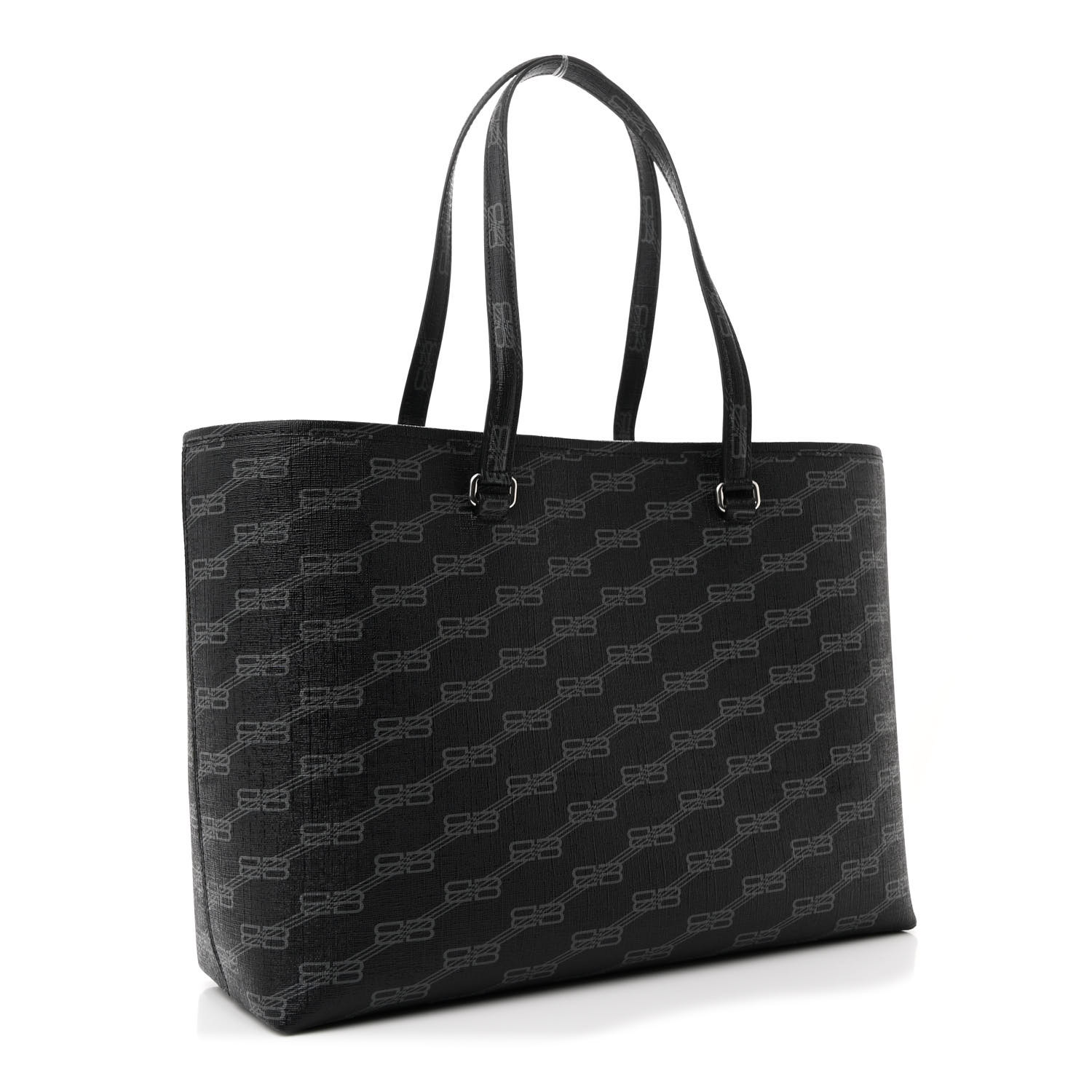 BALENCIAGA Coated Canvas BB Monogram Medium Signature East
