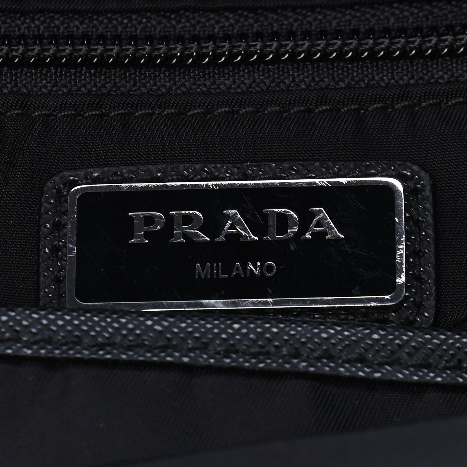 PRADA Nylon Tessuto Logo Patch Backpack Black 978476