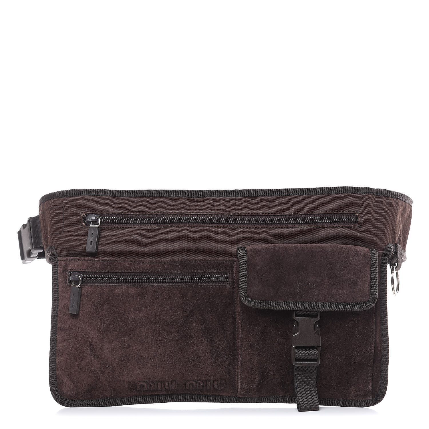 MIU MIU Suede Belt Bag Brown 427079 | FASHIONPHILE