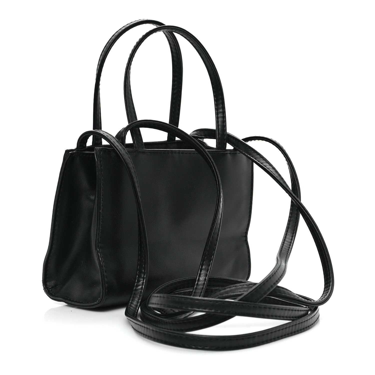 TELFAR Vegan Leather Small Shopping Bag Black 1678700