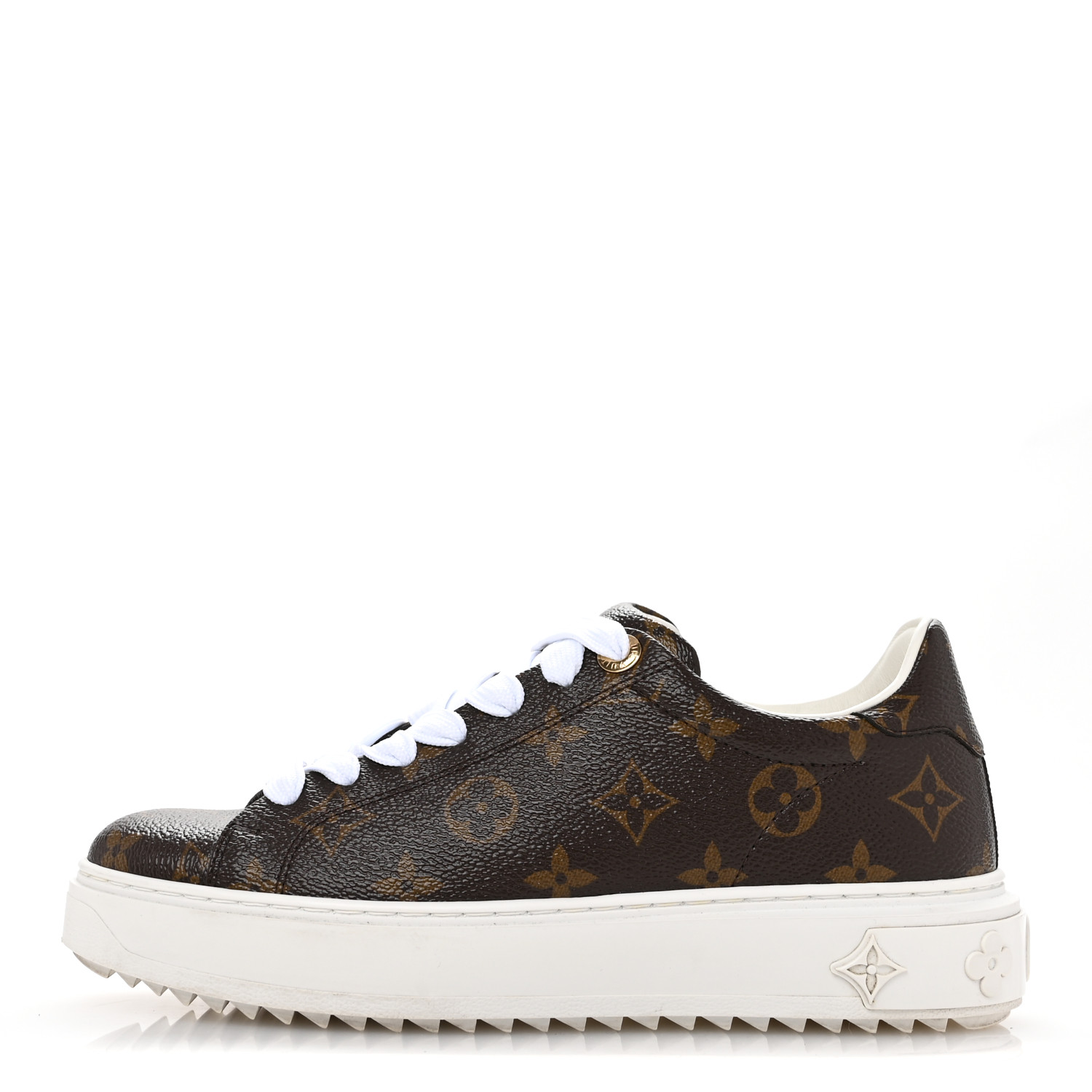 LOUIS VUITTON Patent Monogram Frontrow Sneakers 37 1685089