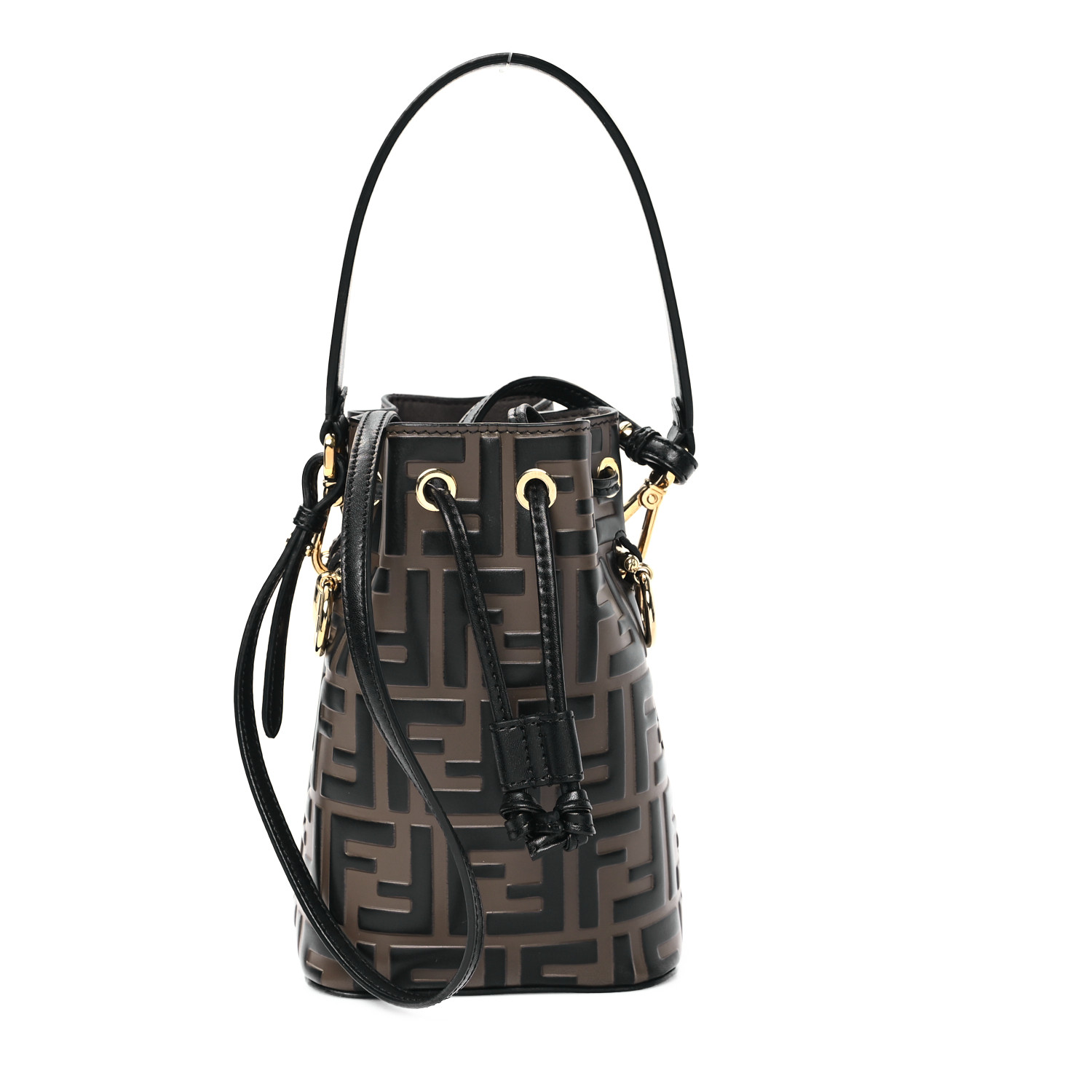 FENDI Vitello Liberty F is Fendi Bi-Color FF 1974 Embossed