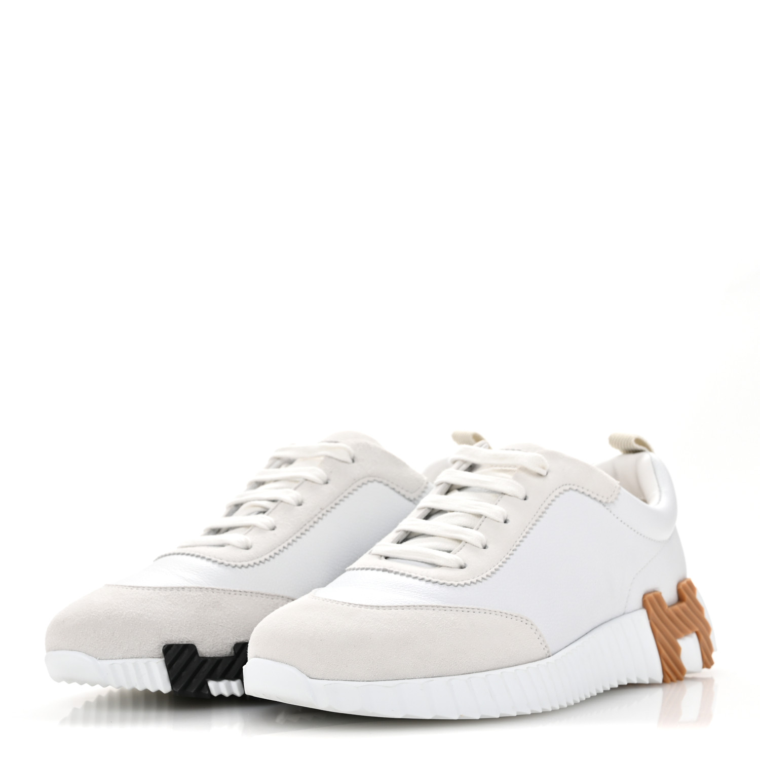 リナシュシュ Sweety Mingky Open HERMES Graphic Mesh Suede Goatskin Womens Bouncing Sneakers