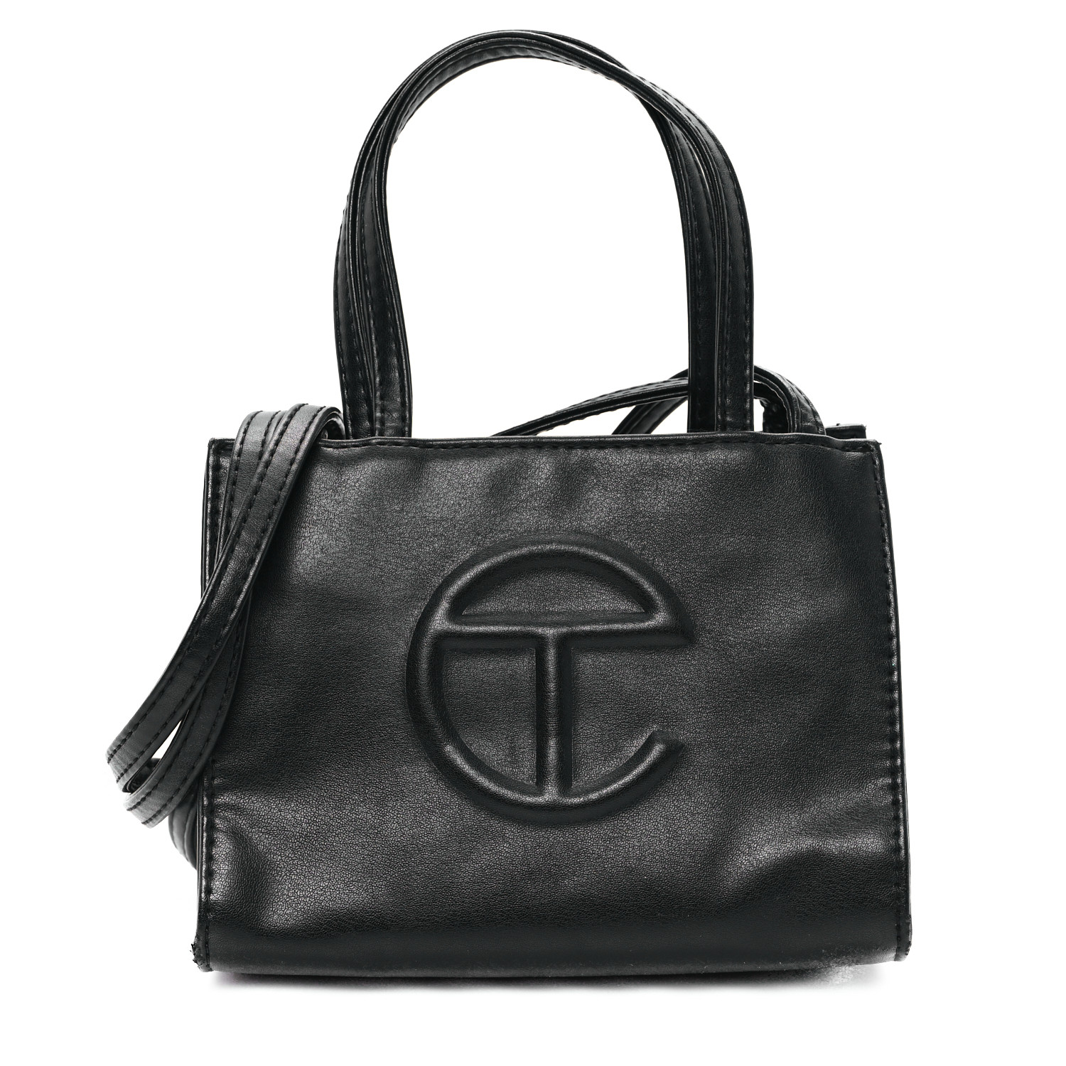 TELFAR Vegan Leather Small Shopping Bag Black 1678700
