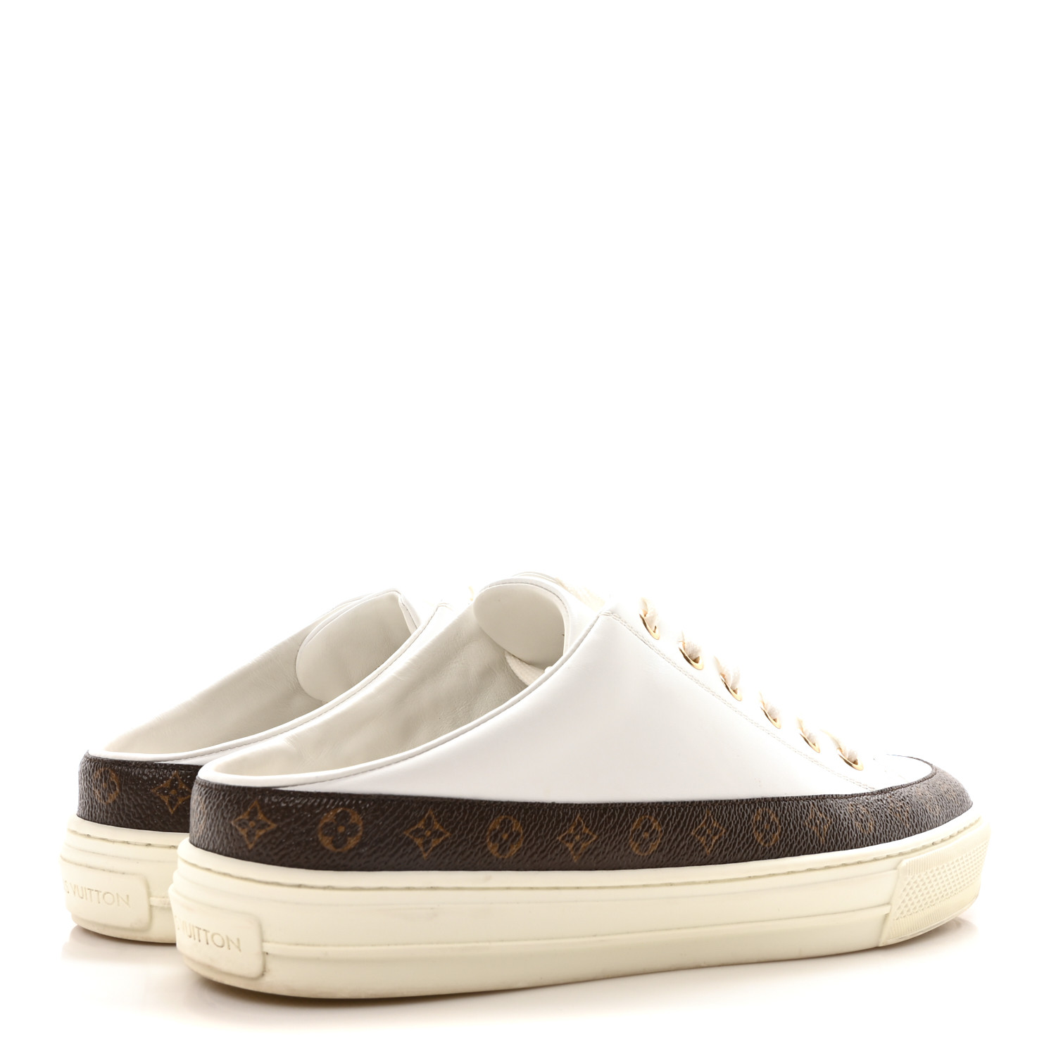 OFF WHITE × LOUIS VUITTON Monogram Solar LOUIS VUITTON Monogram Womens Stellar Open Back Sneakers
