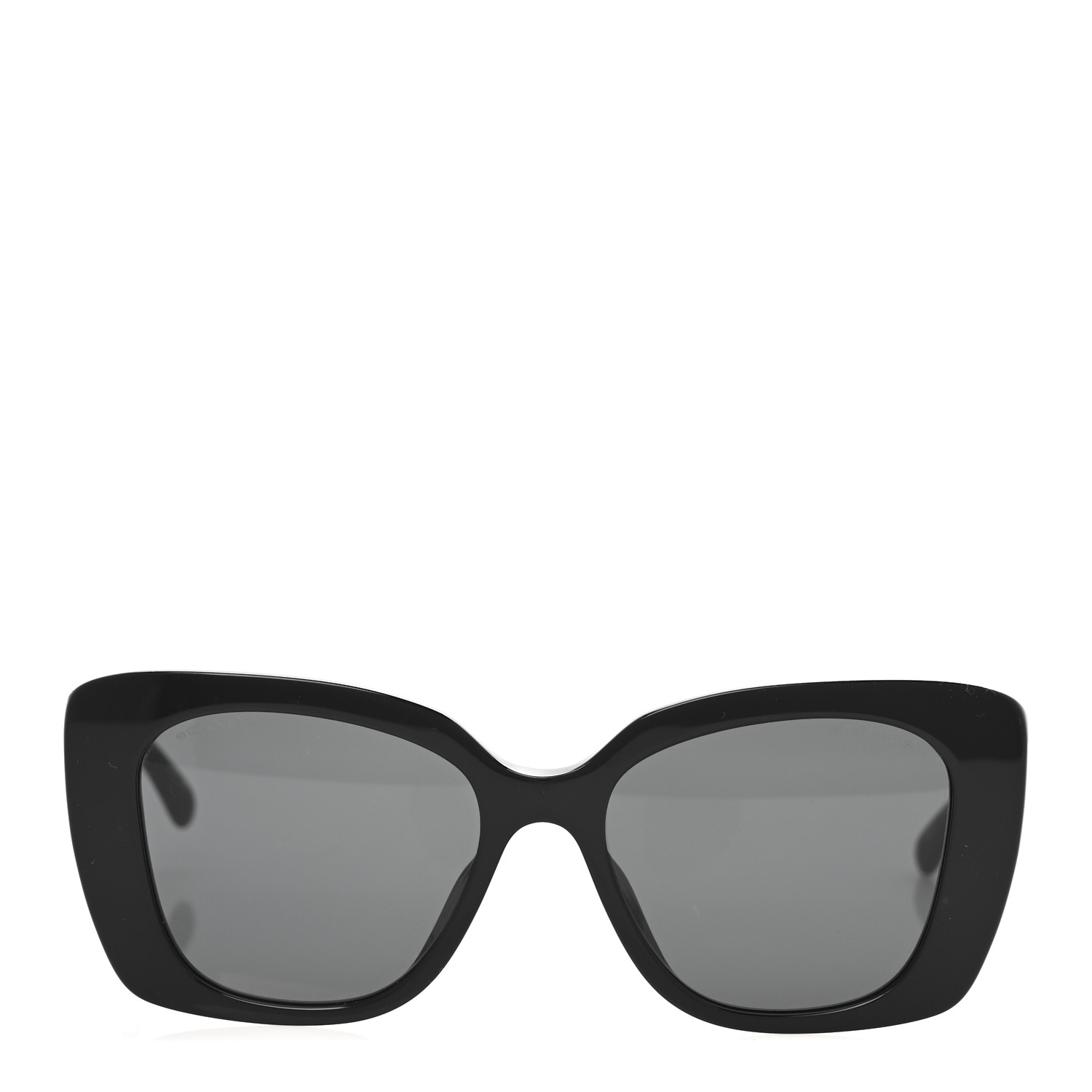 CHANEL Acetate Strass Square Sunglasses 5422-B-A Black White