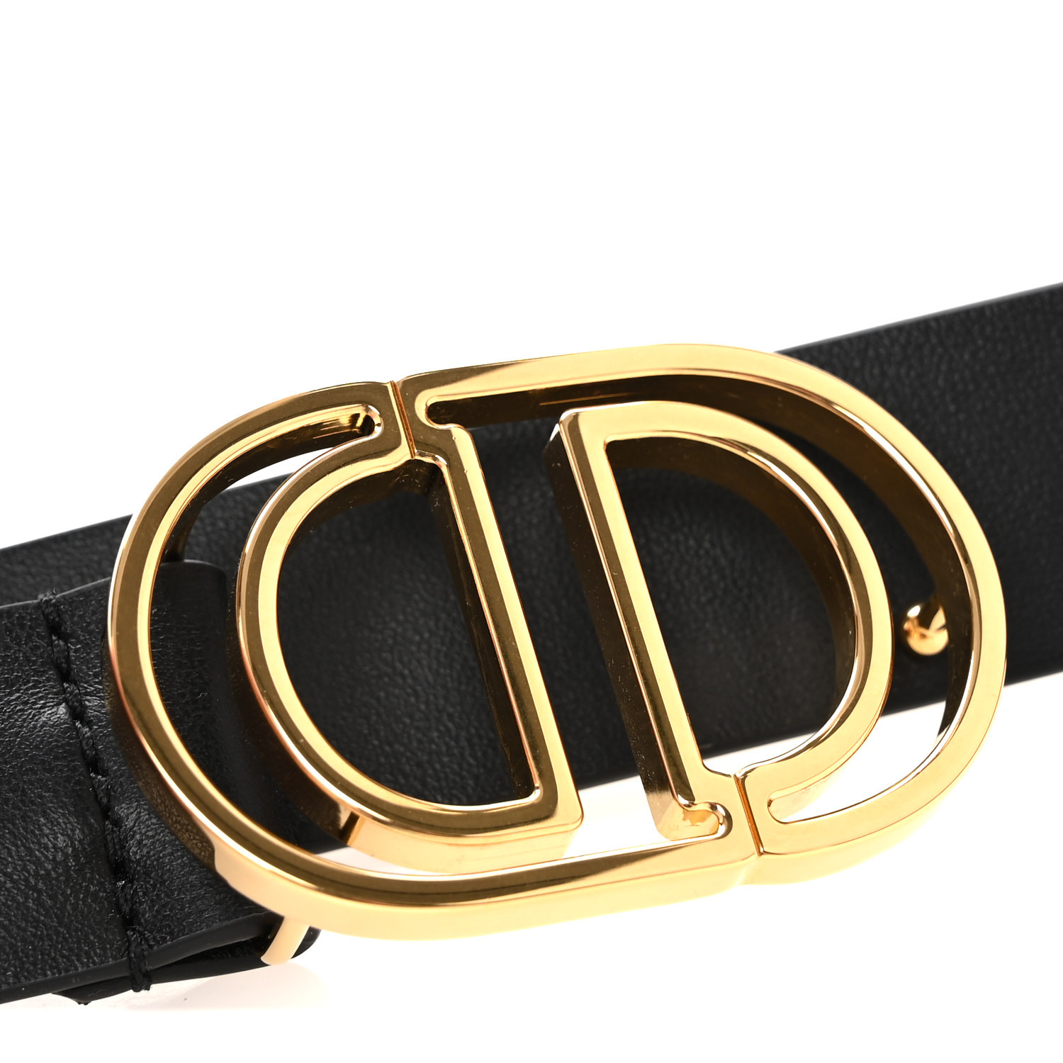 CHRISTIAN DIOR Calfskin 30 Montaigne Cut-Out CD Belt 90 36