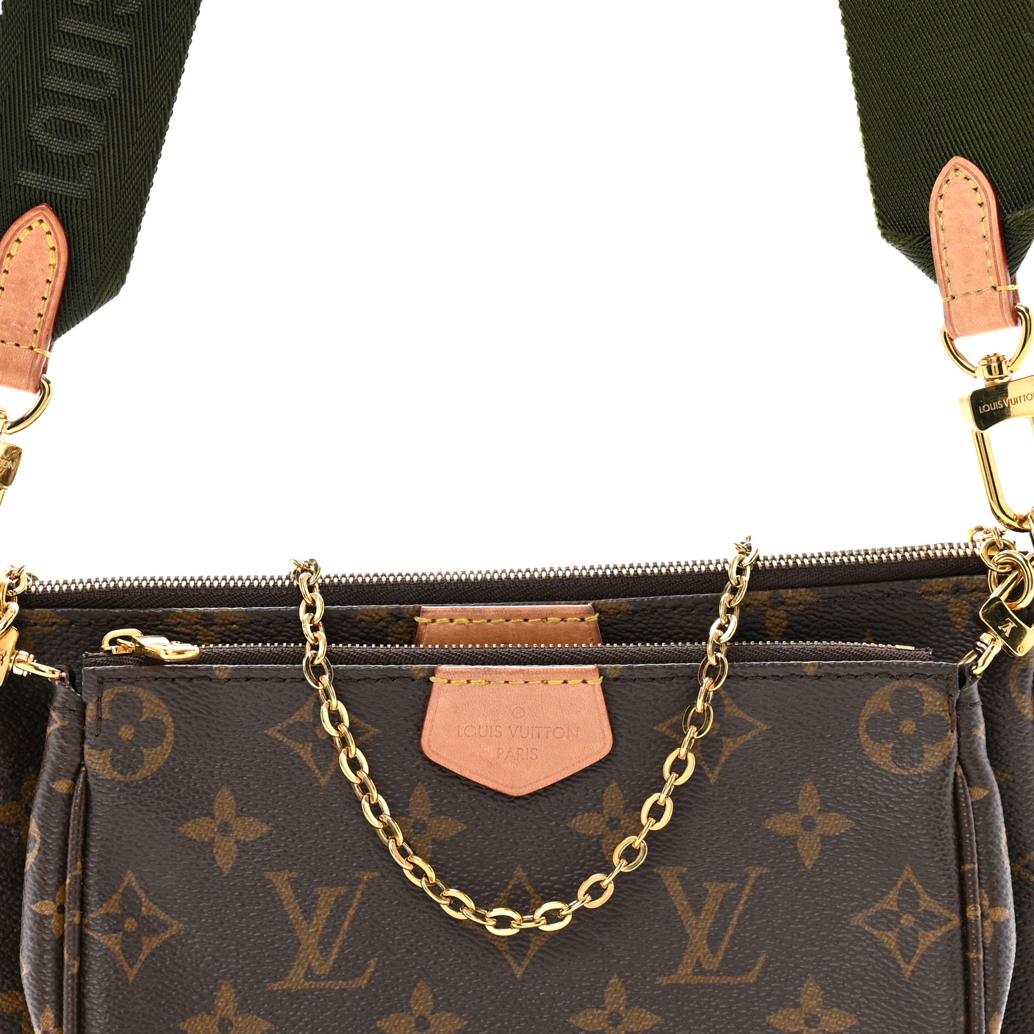 LOUIS VUITTON Monogram Multi Pochette Accessories Kaki