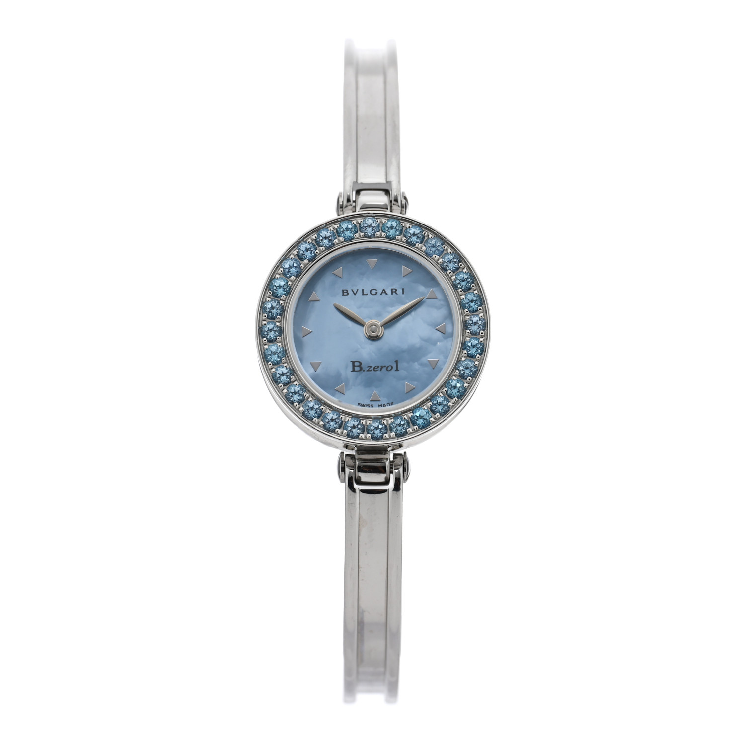 時計 BLVGARI BZERO1 freeshipping BULGARI Stainless Steel Blue Topaz Blue Mother of Pearl 22mm