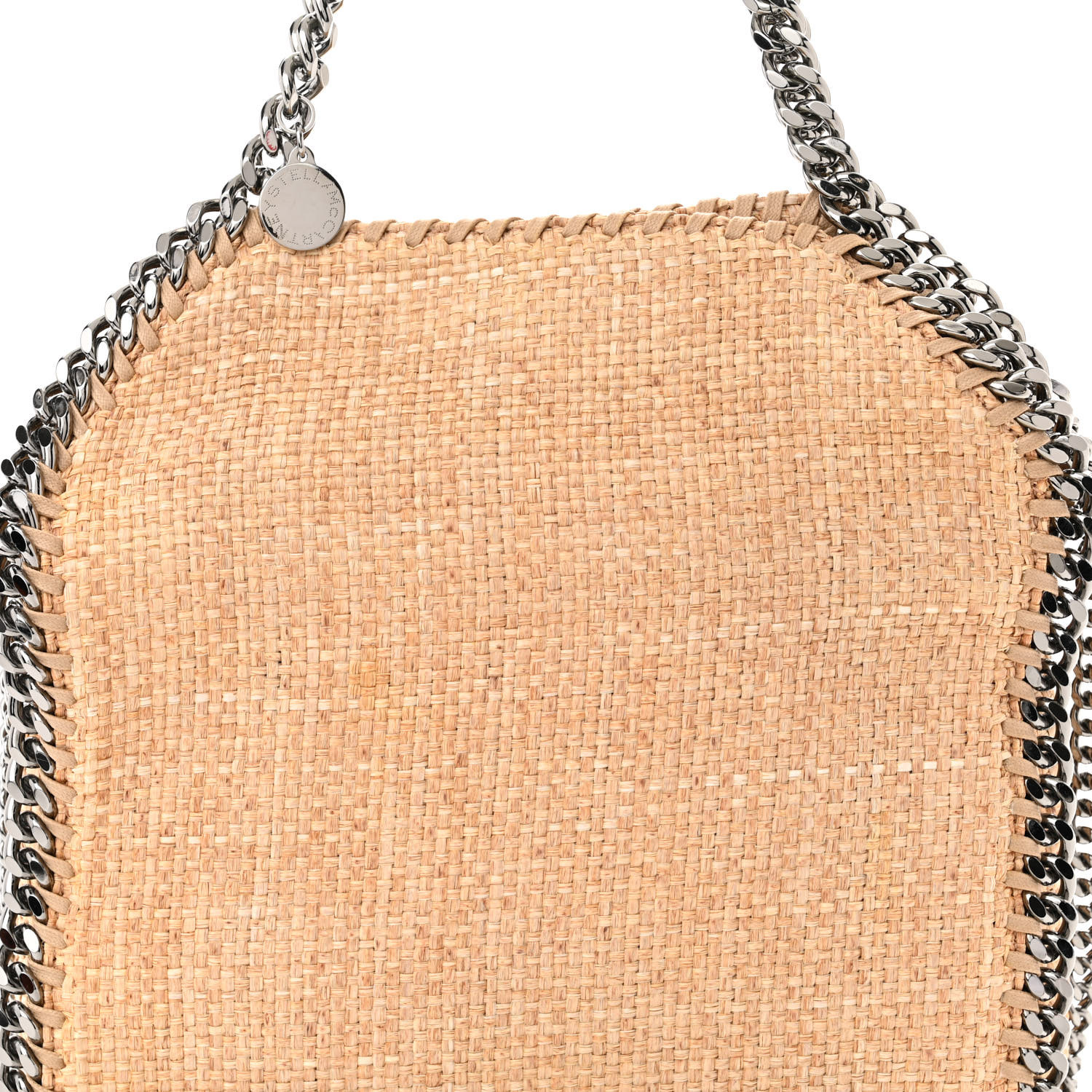 【Stella McCartney】 Falabella Mini raffia tote bag Falabella Mini raffia tote bag in beige - Stella Mc Cartney