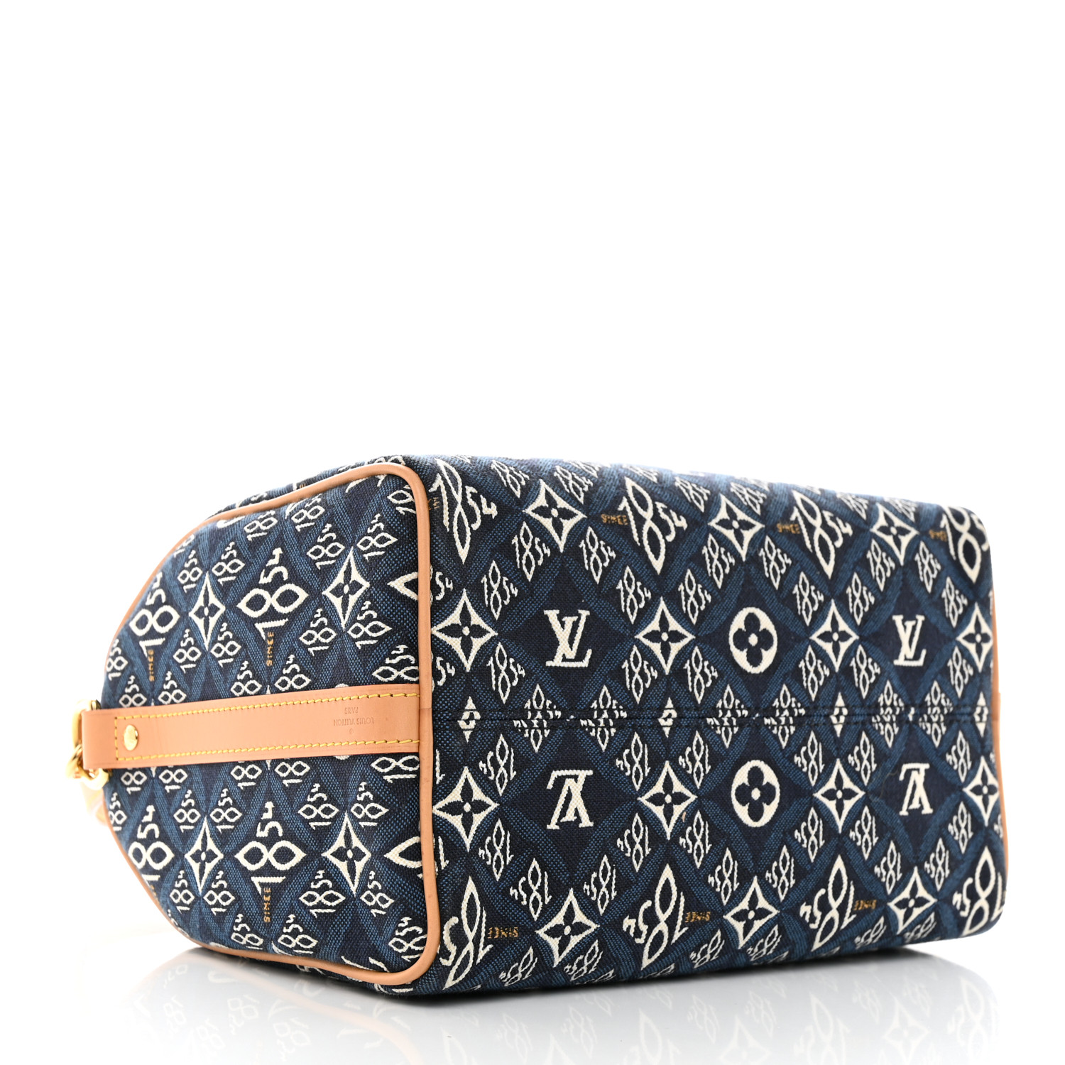 みみ❀　0405 LOUIS VUITTON Jacquard Since 1854 Speedy Bandouliere 25 Blue