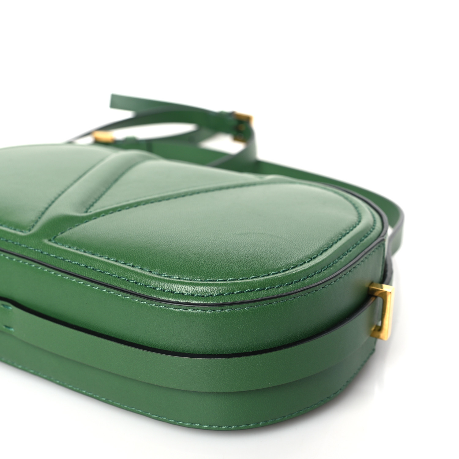 VALENTINO VLOGO WALK レザー製 ショッピング バッグ *GREEN VALENTINO GARAVANI Calfskin VLogo Walk Crossbody Green