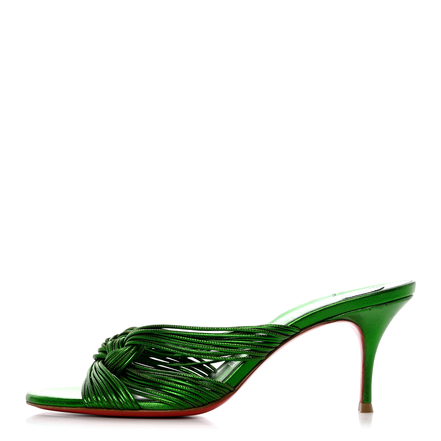 CHRISTIAN LOUBOUTIN Metallic Calfskin Multitaski 70 Slide