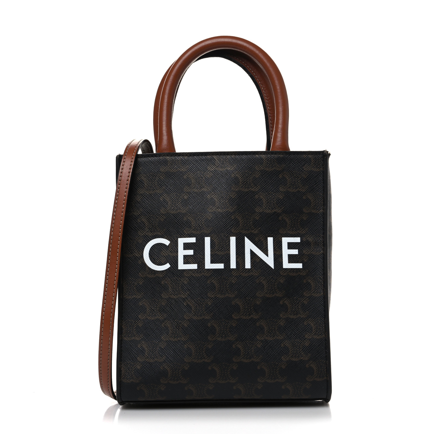 ★関税込★CELINE★Vertical Cabas in Triomphe Canvas Calfskin ☆関税込☆CELINE☆Vertical Cabas in Triomphe Canvas Calfskin