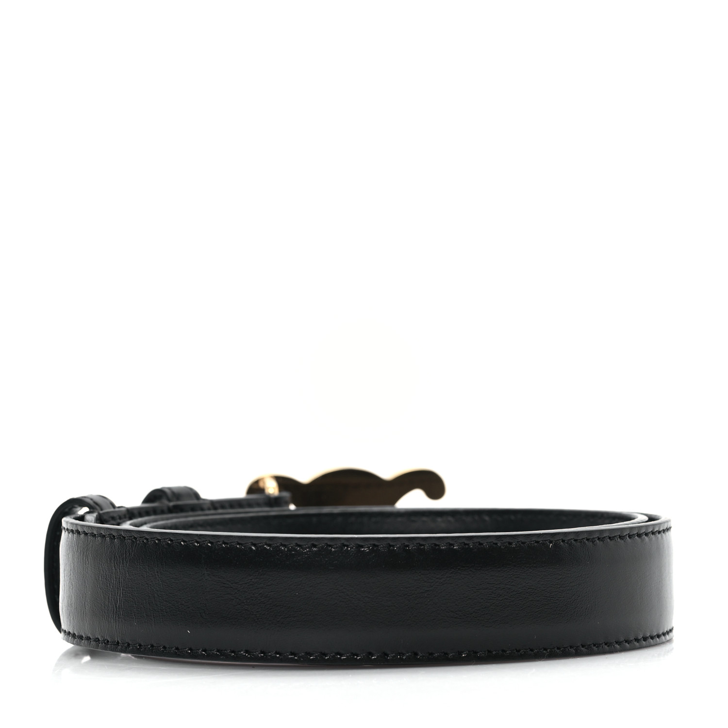 CELINE ブラック ベルト 70 CELINE Box Calfskin Medium 25mm Triomphe Belt 70 28 Black