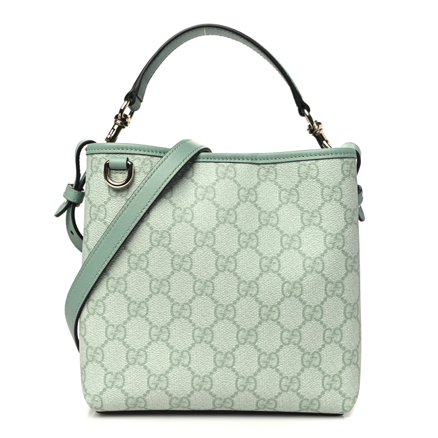 GUCCI GG Supreme Monogram Emblem Small Shoulder Bag Sage