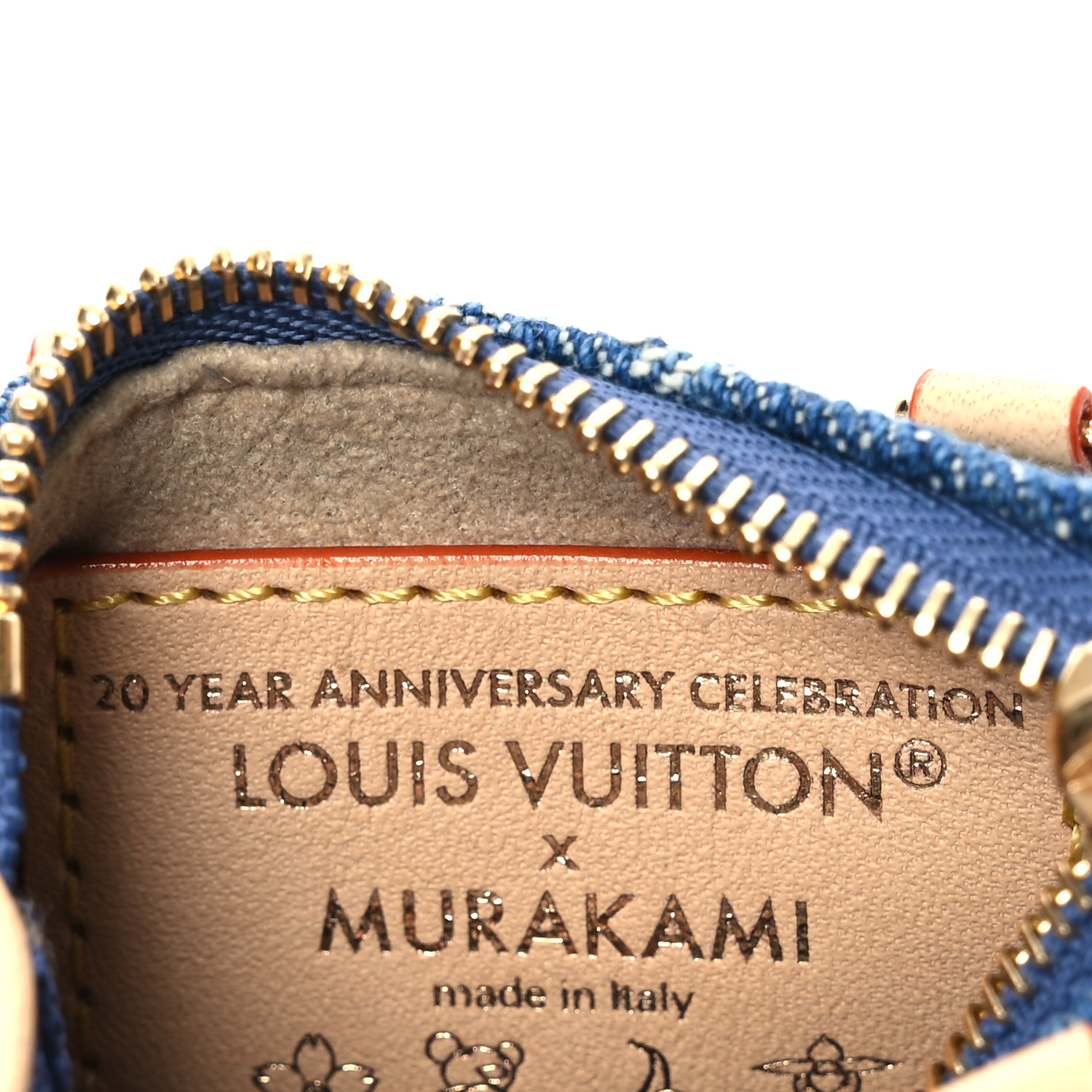 louis vuitton モノグラムチャーム LV × TM フォーンチャーム・モノグラム デニム・チェリー S00