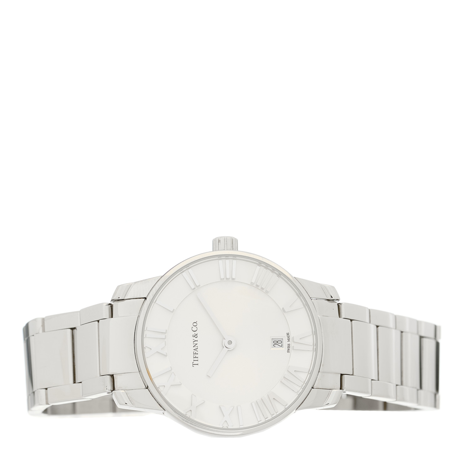 【TIFFANY 】Atlas 2ハンド29MMウォッチ　クォーツ　稼働品 TIFFANY Stainless Steel 18K Yellow Gold 29mm Atlas 2-Hand