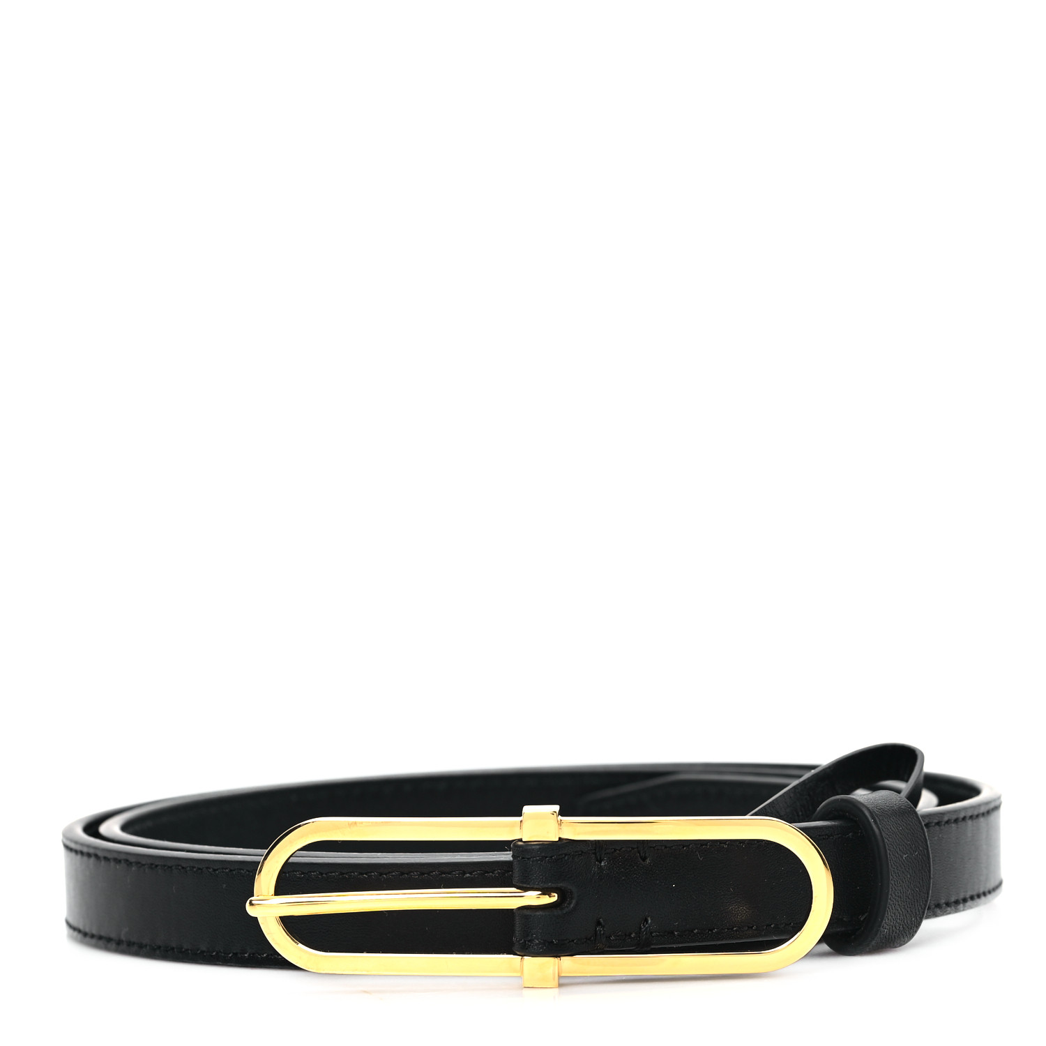 完売必至★THE ROWザ・ロウ Hermine エルミーヌ レザーベルト THE ROW Calfskin Hermine Belt L Black 1686815 | FASHIONPHILE