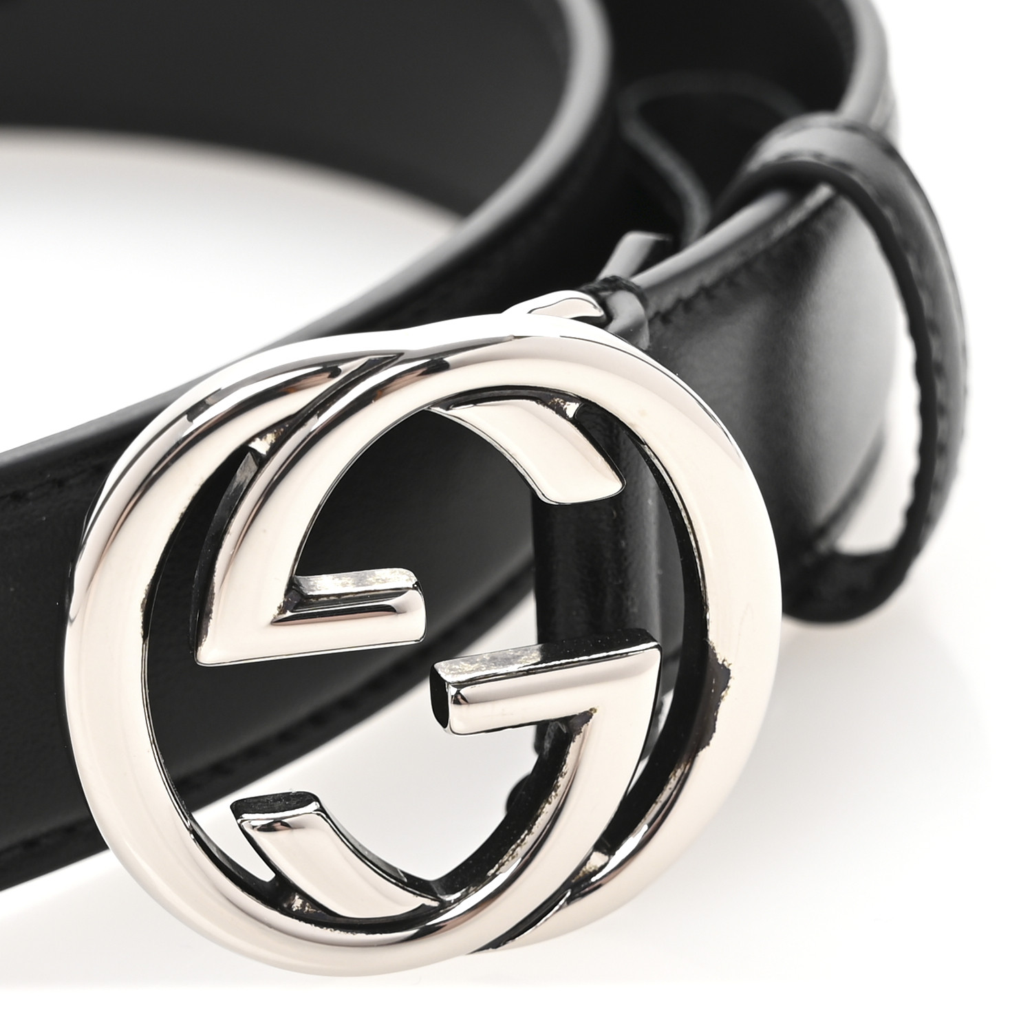 GUCCI ベルト ブラック 75/30 GUCCI Calfskin Interlocking G Belt 75 30 Black 1690683