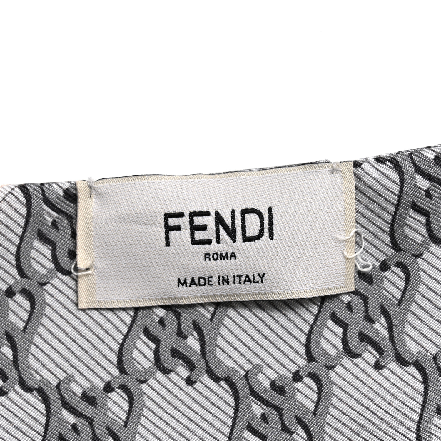 FENDI Silk FF Karligraphy Wrappy Bandeau Grey 1683187