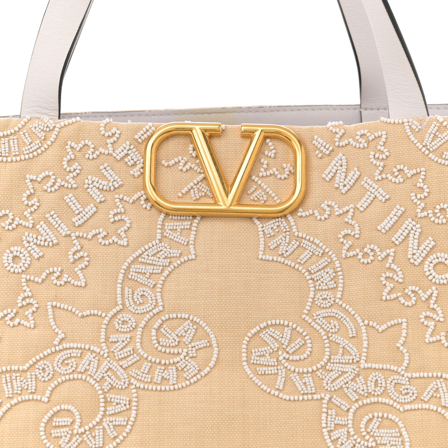 VALENTINO GARAVANI Linen Embroidered Bandana Print Vlogo