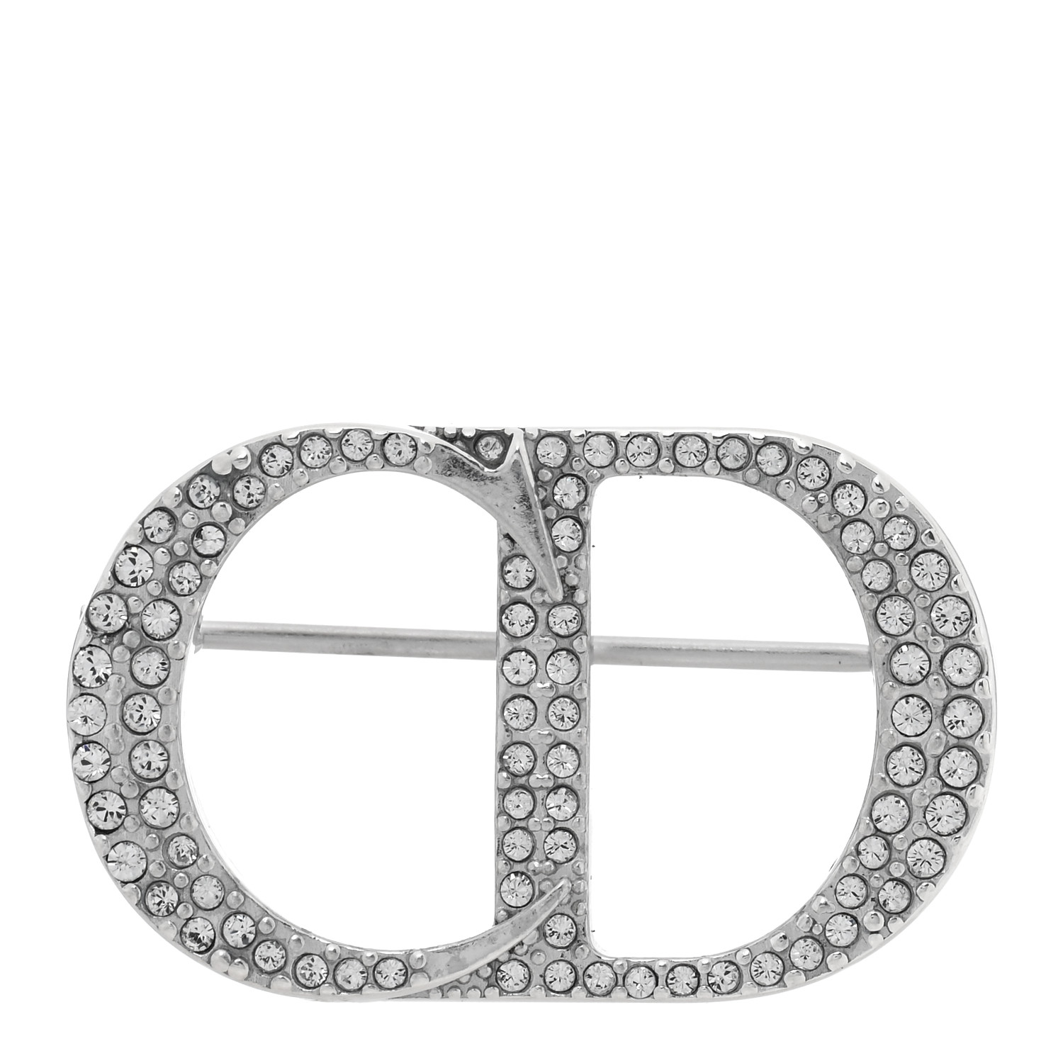 DIOR CD Icon ブローチ スターリングシルバー & クリスタル Christian Dior(クリスチャンディオール) CD ICON ブローチCD