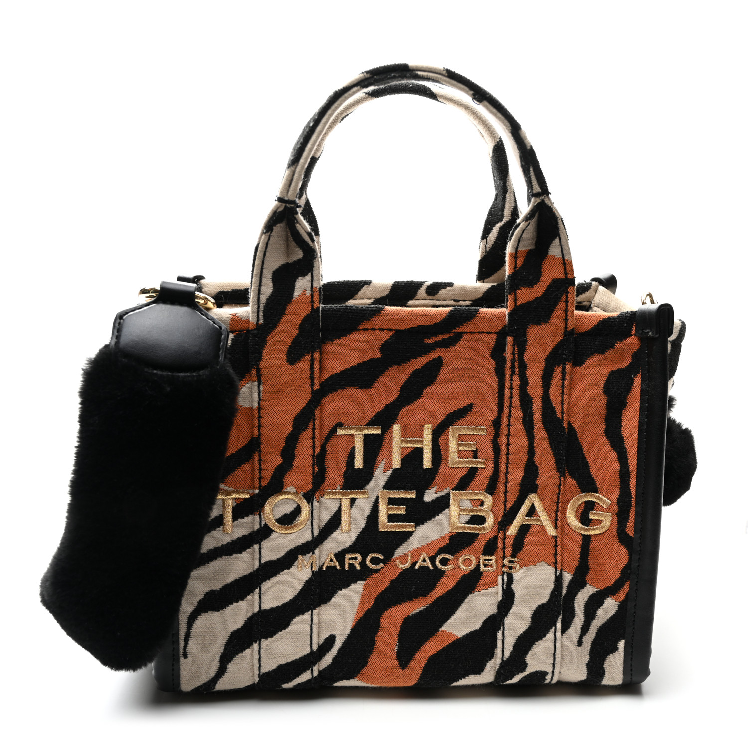MARC JACOBS Cotton Canvas Zebra Tiger Print Mini The