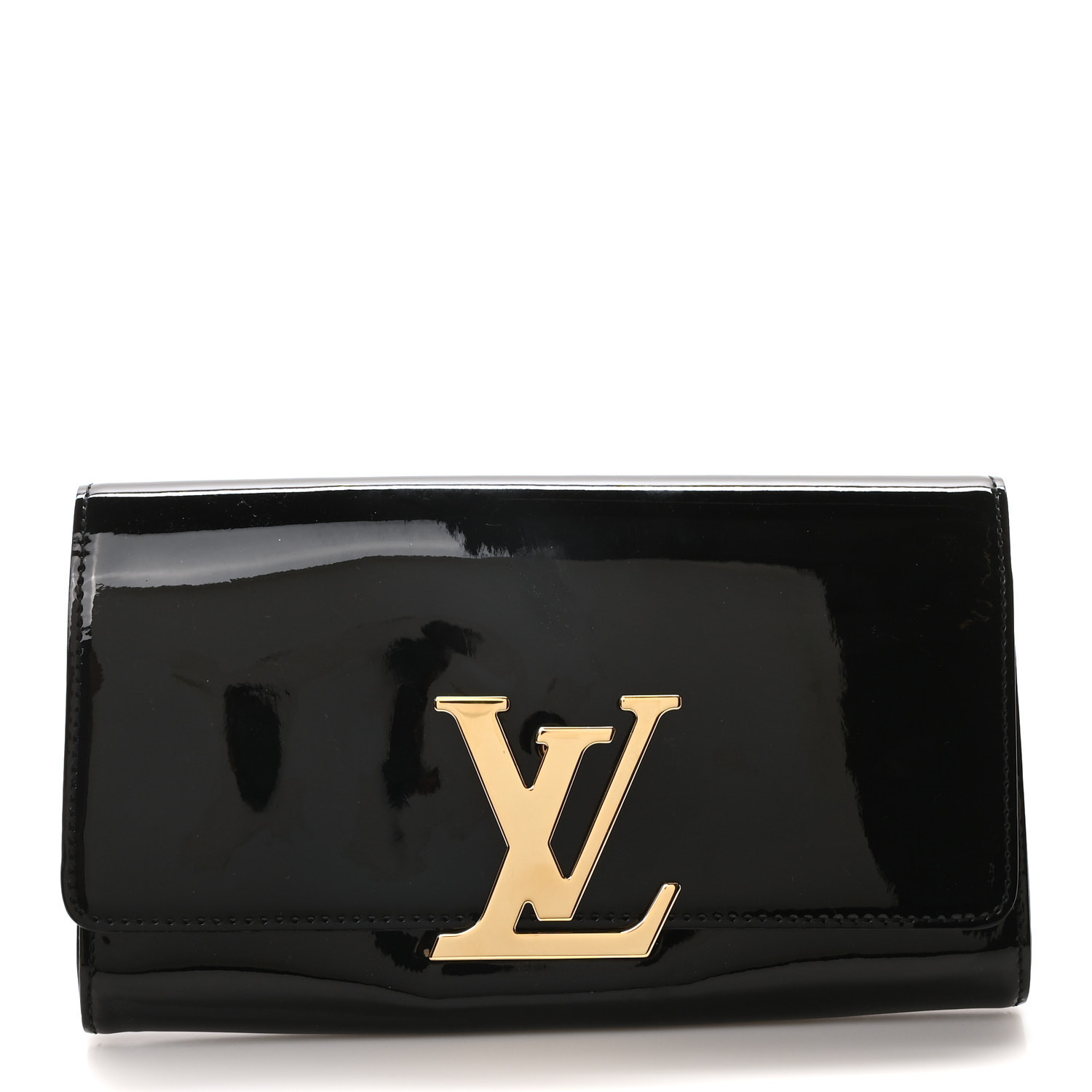 Lui Chantant　税込34650円 LOUIS VUITTON Patent Louise Clutch Black 1678038 | FASHIONPHILE