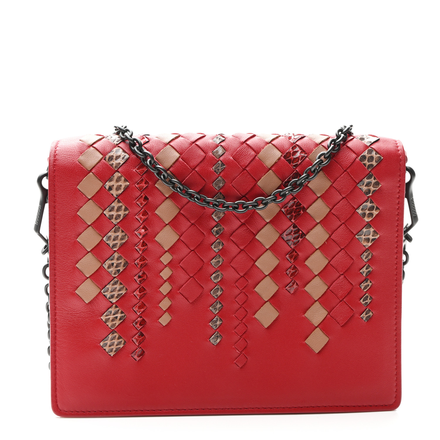 BOTTEGA VENETA Nappa Intrecciato Snakeskin Stained Glass