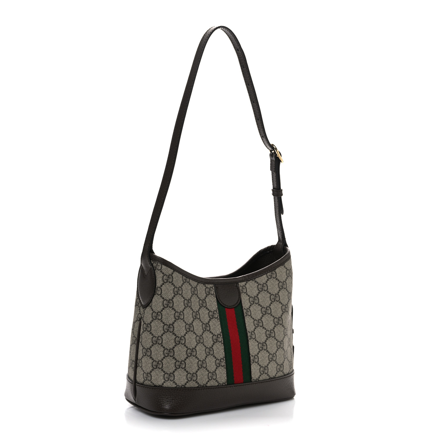 GUCCI GG Supreme Monogram Textured Dollar Calfskin Web Small