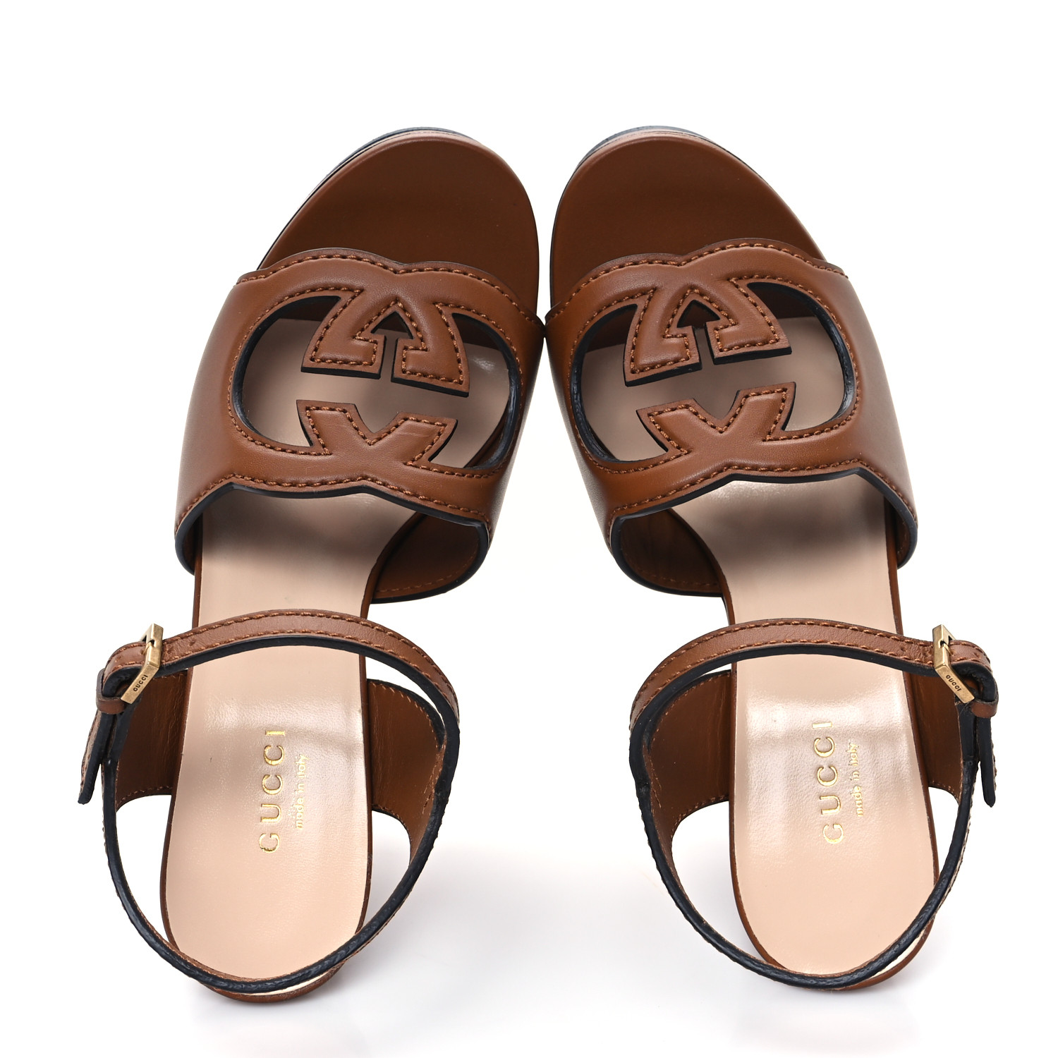 GUCCI Cosmos Softy Calfskin Wooden Interlocking G Cut-Out 30