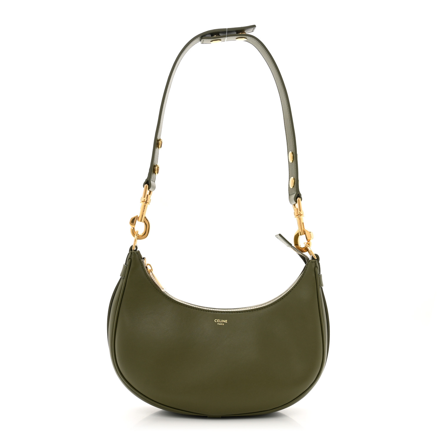 CELINE Smooth Calfskin Medium Strap Ava Shoulder Bag Dark