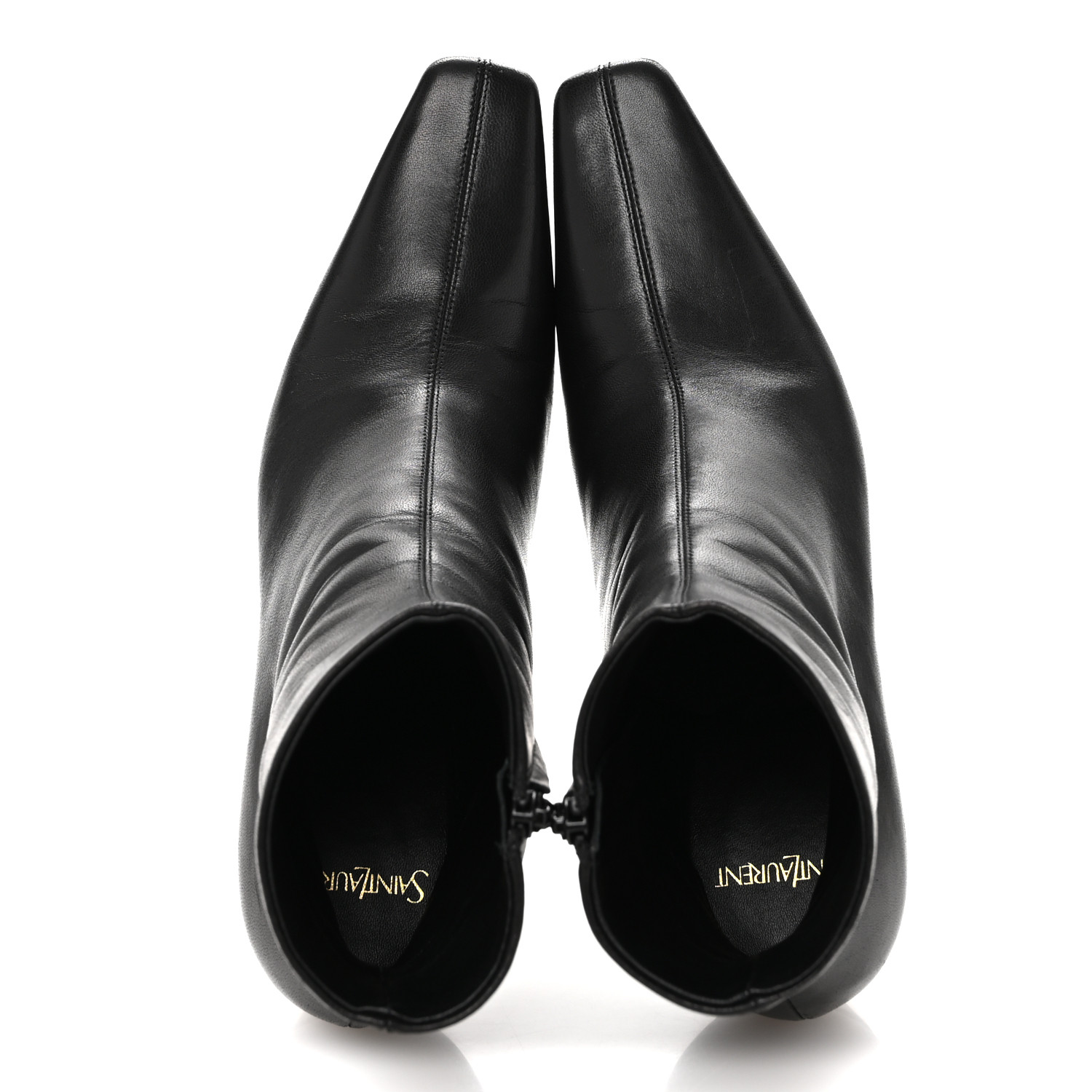 【Saint Laurent】JILL 75 SAN◆825270AAESW Jill 75 leather over-the-knee boots in black - Saint Laurent
