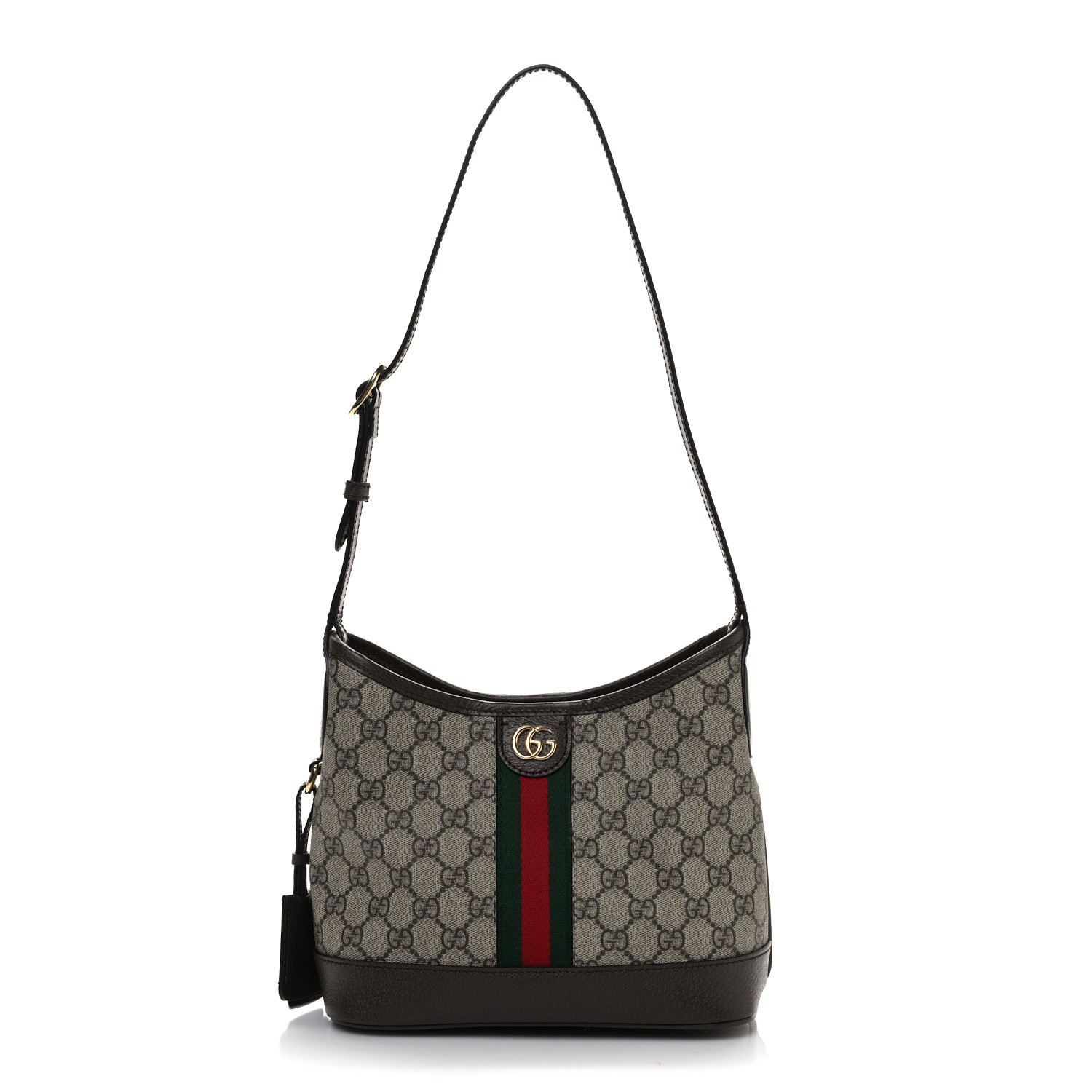 ショルダーバッグ・ポシェット GUCCI GG Supreme shoulder bag leather B.EB/N.ACERO/VRV GUCCI GG Supreme Monogram Textured Dollar Calfskin Web Small