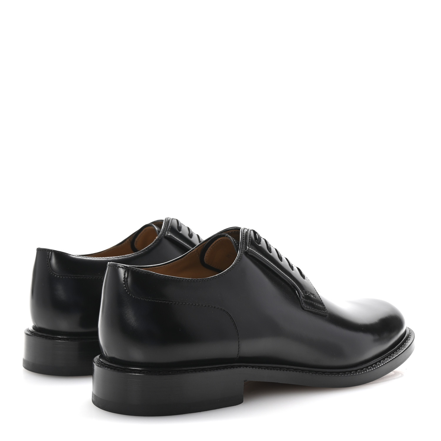 DIOR DERBY M-EXPLBOAT SHOES　42 DIOR 1100$ Black Leather Explorer Boat Shoes - Oblique