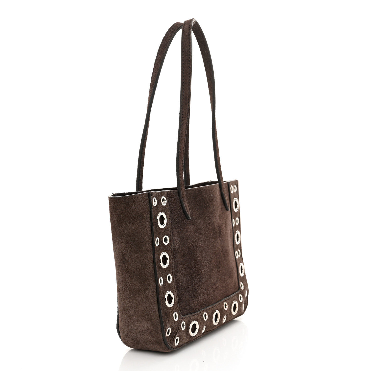 トートバッグ Valentino Garavani Brown Suede Nellcate Shopping Bag Valentino Garavani Brown Medium Nellcôte Suede Shopping Tote
