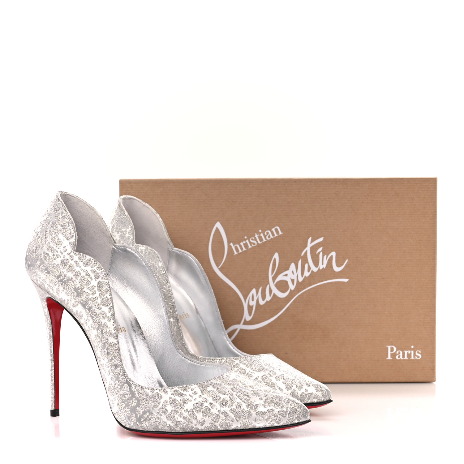 Christian Louboutin グリッター ハイヒール Christian Louboutin White Glitter | eBay