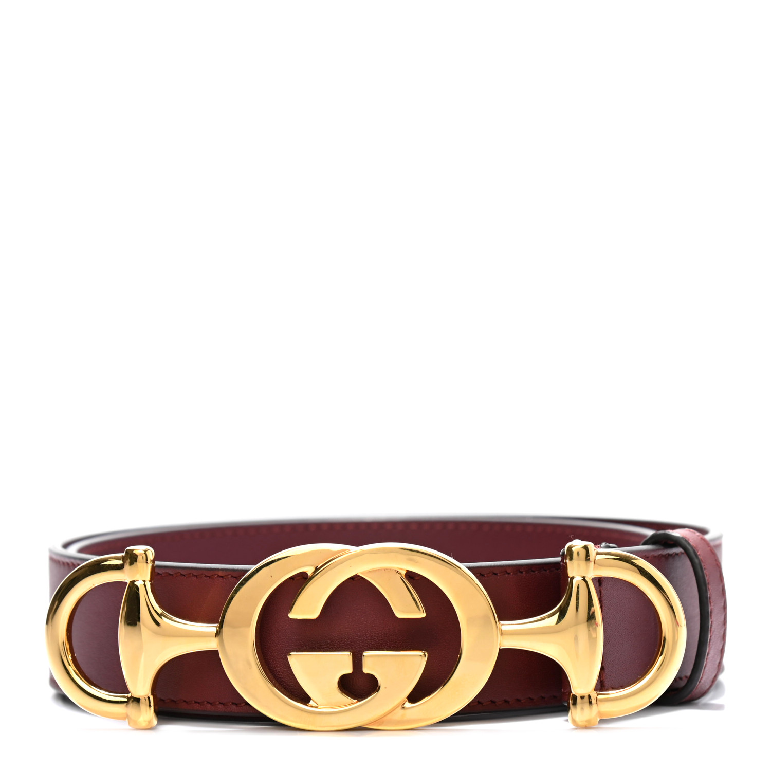 GUCCI Calfskin Zumi 30mm Belt 75 30 Vintage Bordeaux 824758