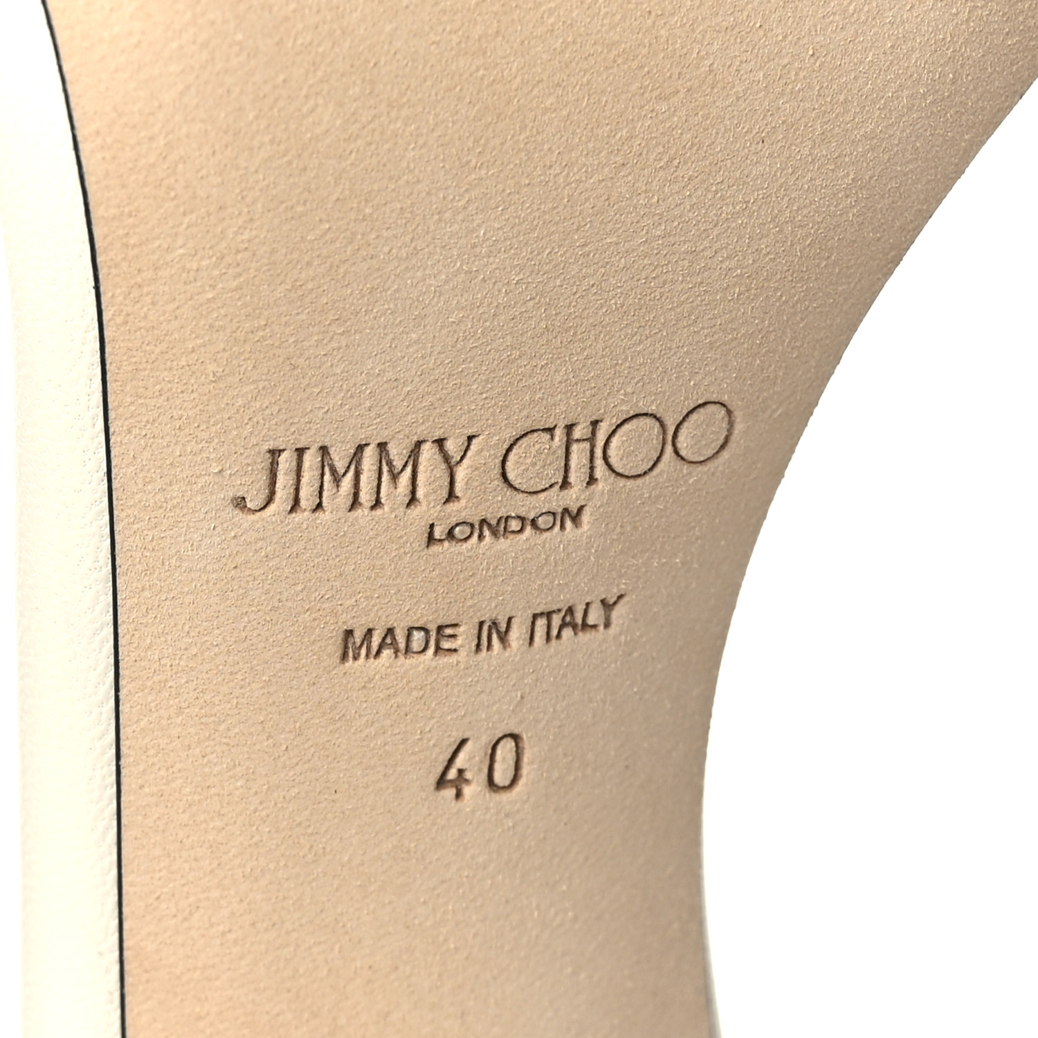 JIMMY CHOO Calfskin Crystal Buckle Marsai 90 Sandals 40
