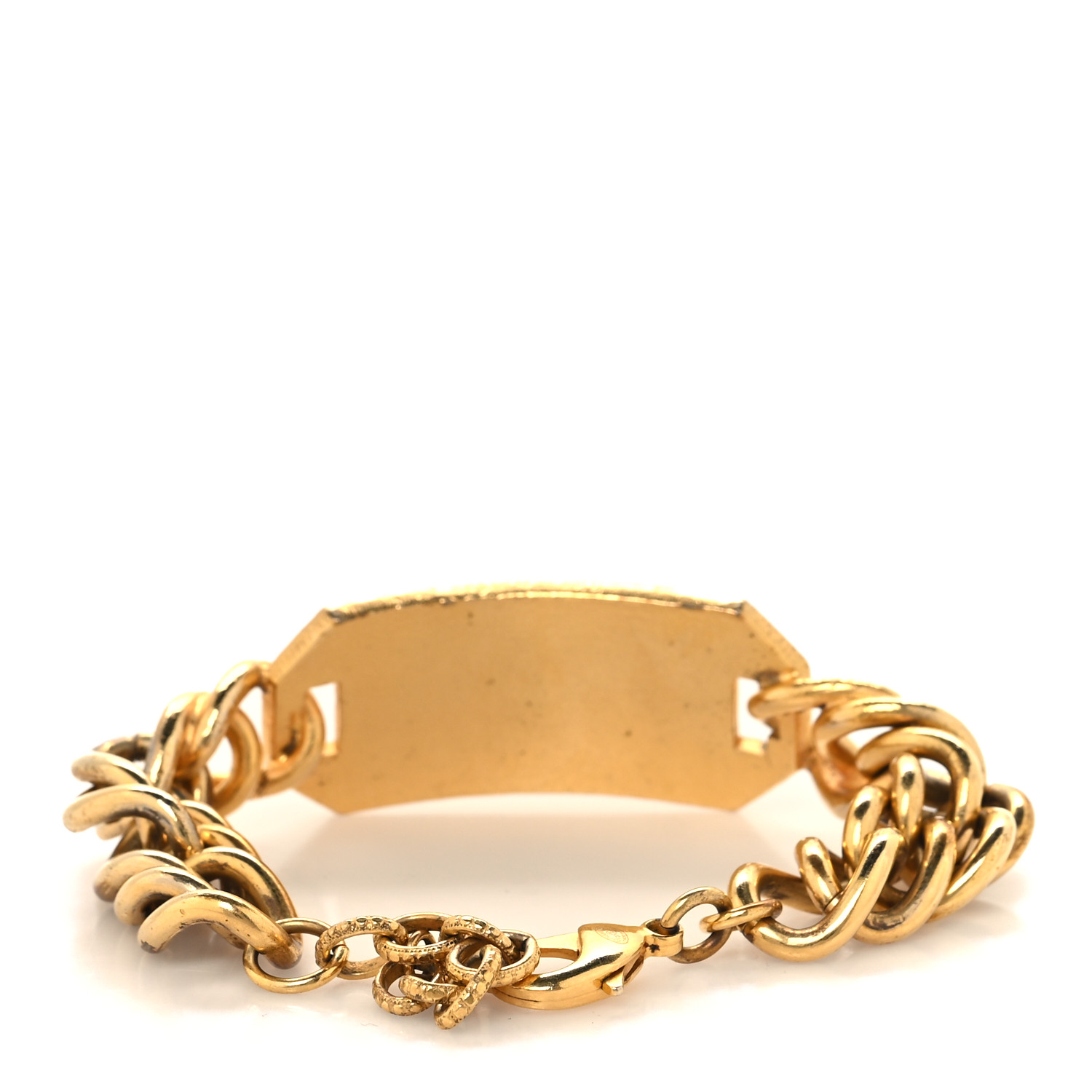 CHANEL Metal 31 Rue Cambon Paris ID Chain Bracelet Gold