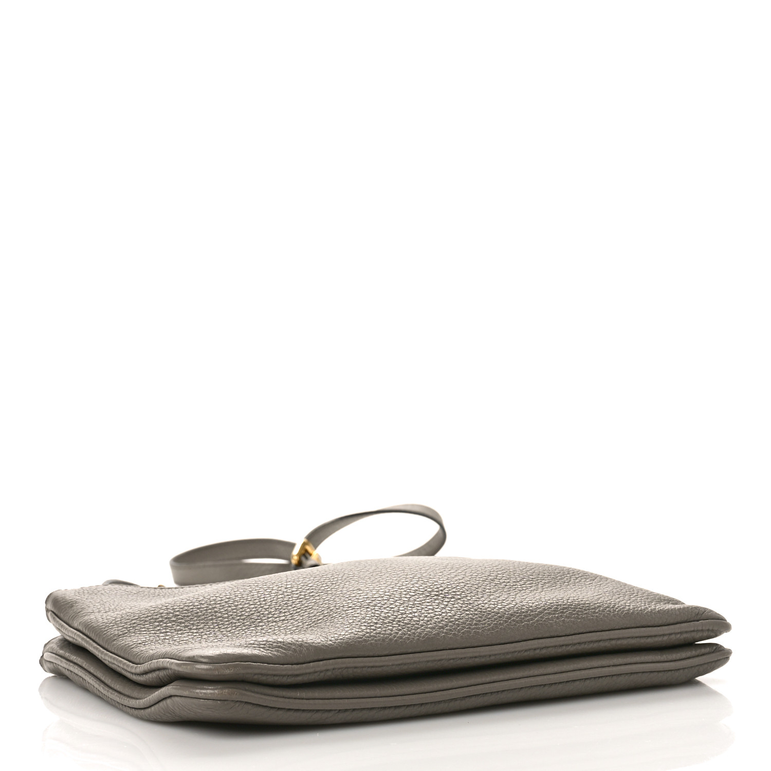 PRADA Vitello Phenix Double Zip Crossbody Bag Argilla