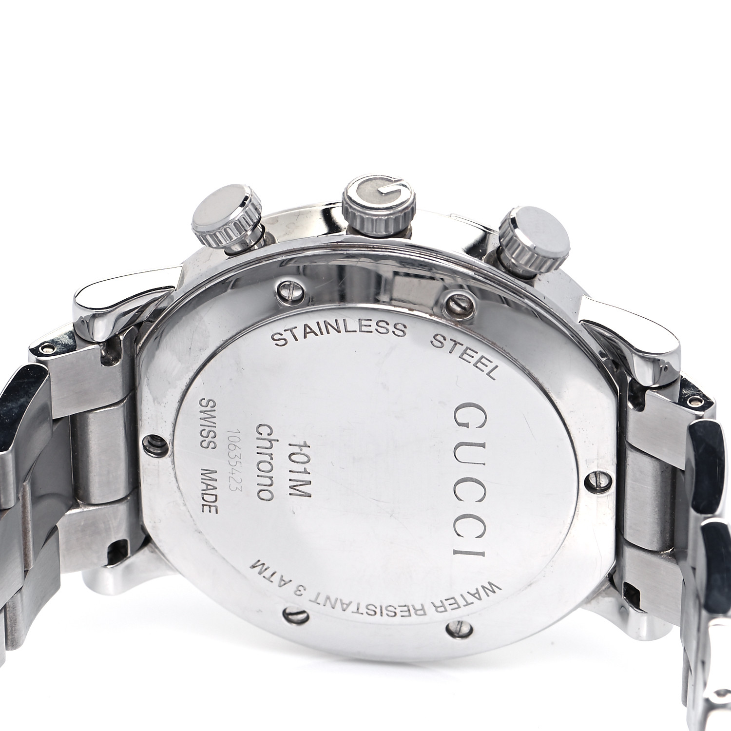 GUCCI Stainless Steel Diamond Bezel 44mm G-Chrono Quartz