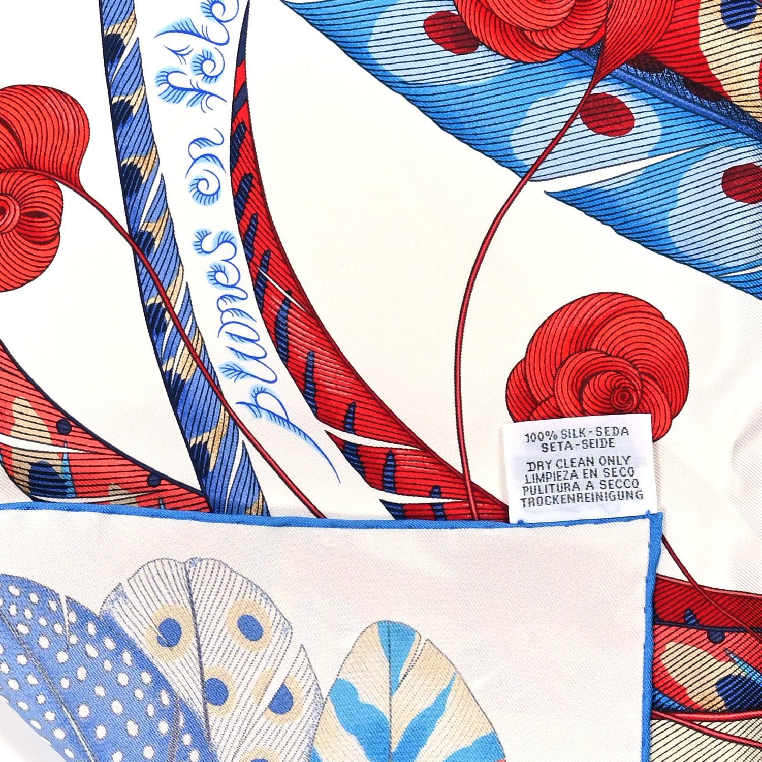 HERMÈS PLUMES スカーフ 約90cm x 90cm HERMES Silk Plumes En Fete Scarf 90 1451690 | FASHIONPHILE