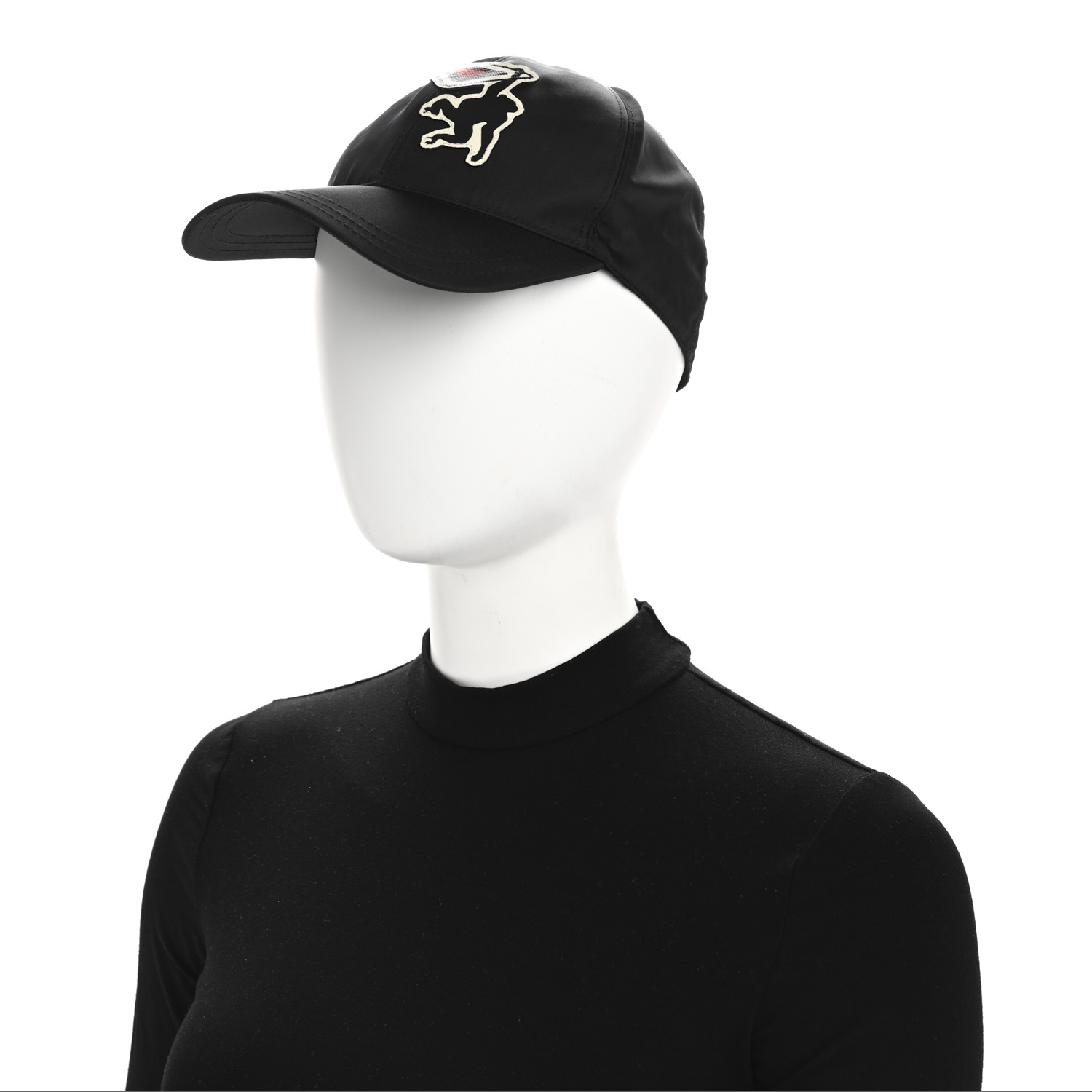 PRADA Nylon Baseball Monkey Cap M Black 1712466 | FASHIONPHILE